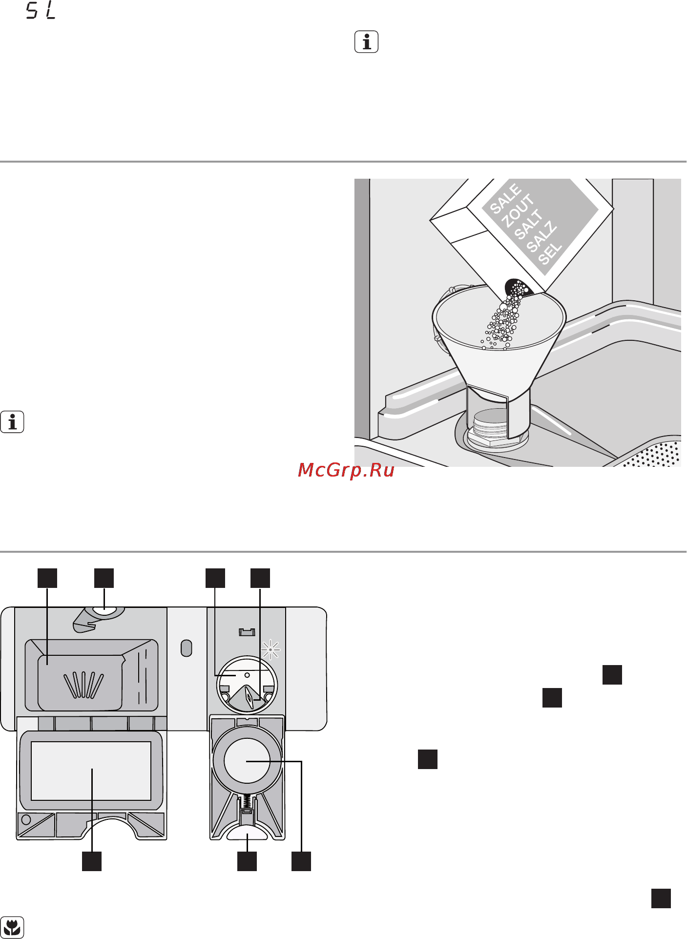 Electrolux ESL66060R [9/20] Использование соли для посудомоечных машин
