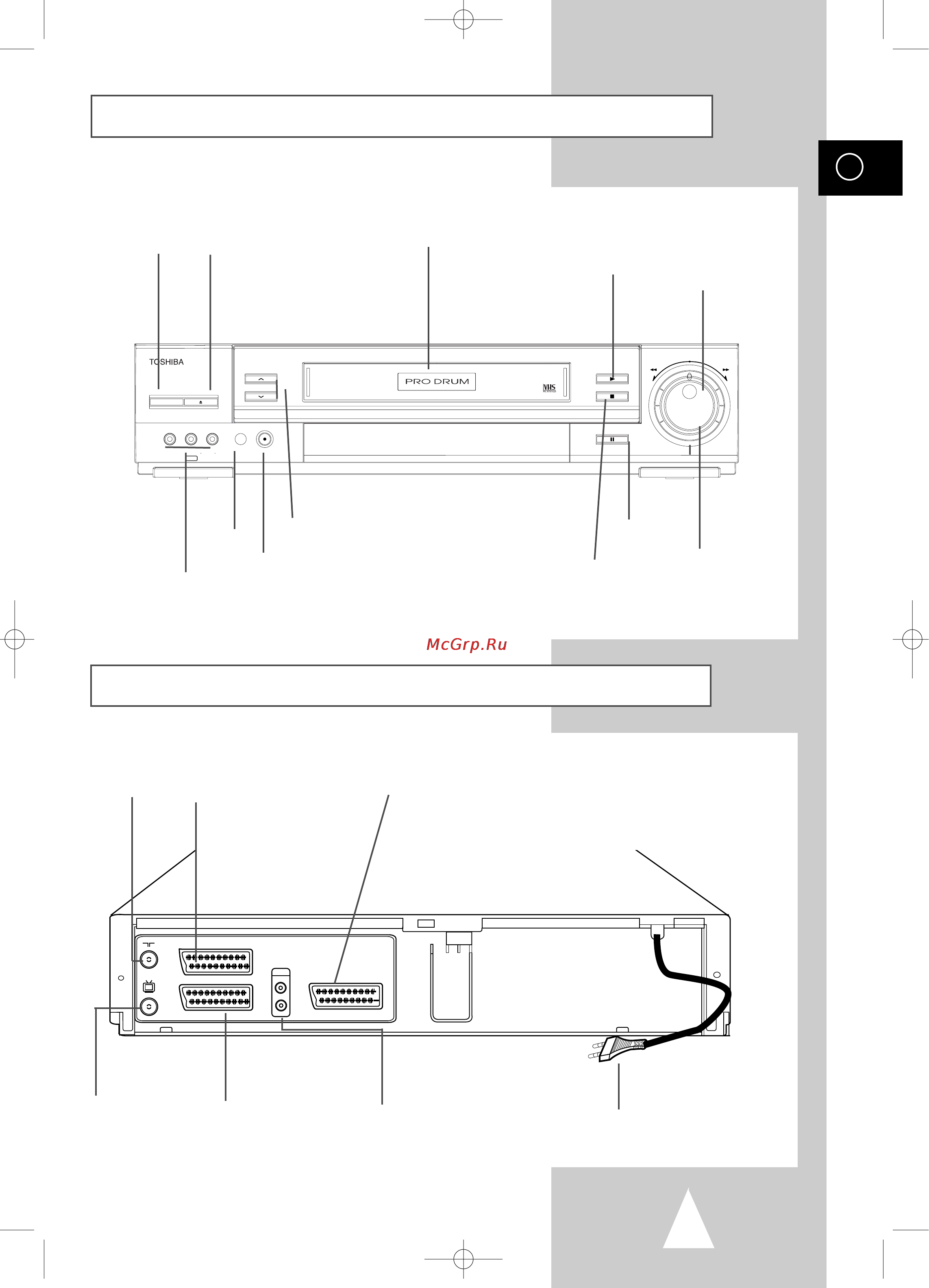 Toshiba V-851EG [5/55] Видеомагнитофон вид сзади