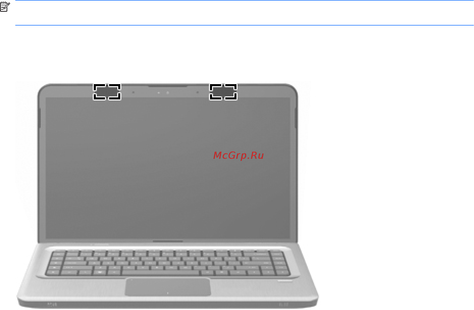 HP PAVILION dv6-3304er [21/145] Антенны беспроводной связи только на некоторых моделях