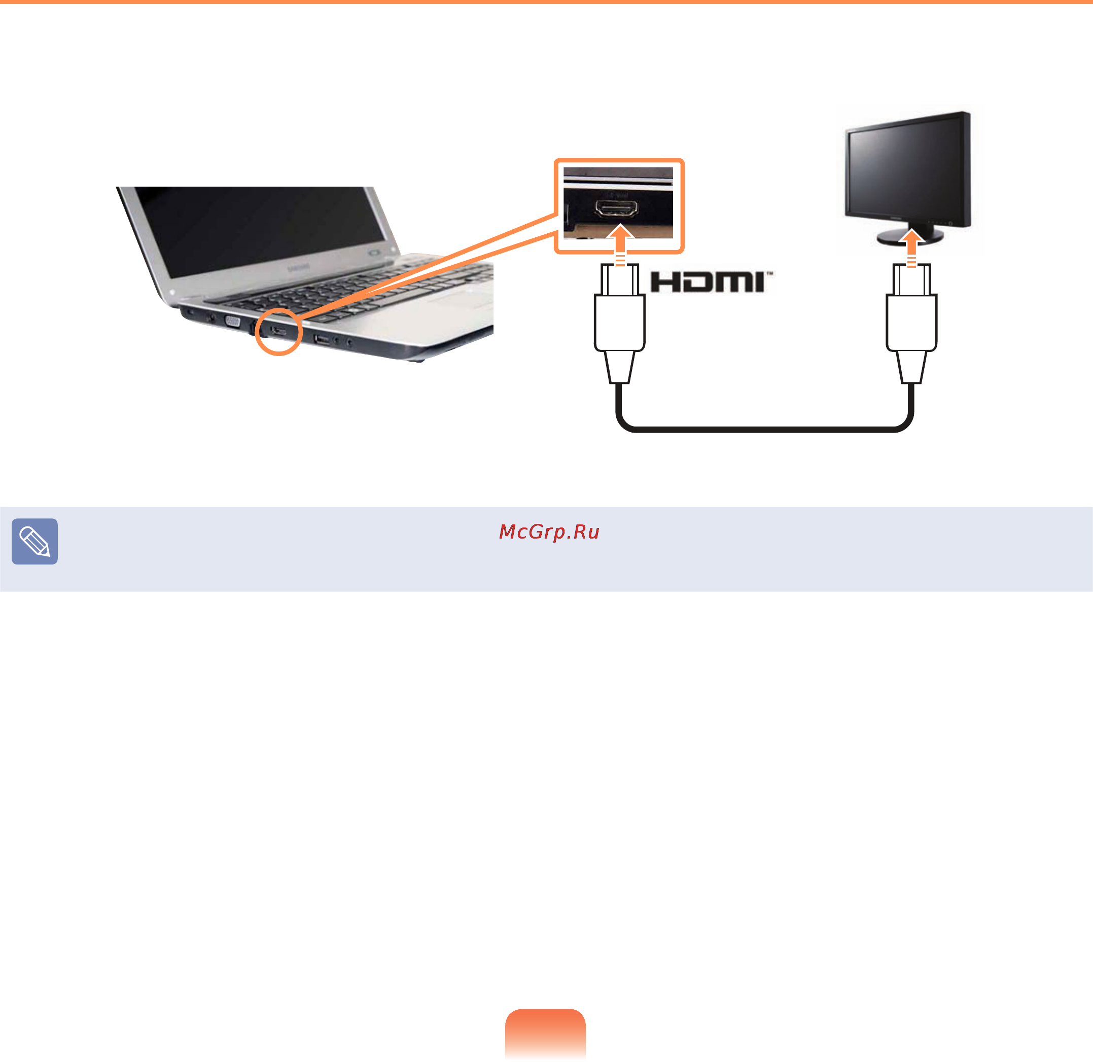 Samsung R525-JV05 [66/137] Подключение к порту hdmi дополнительно