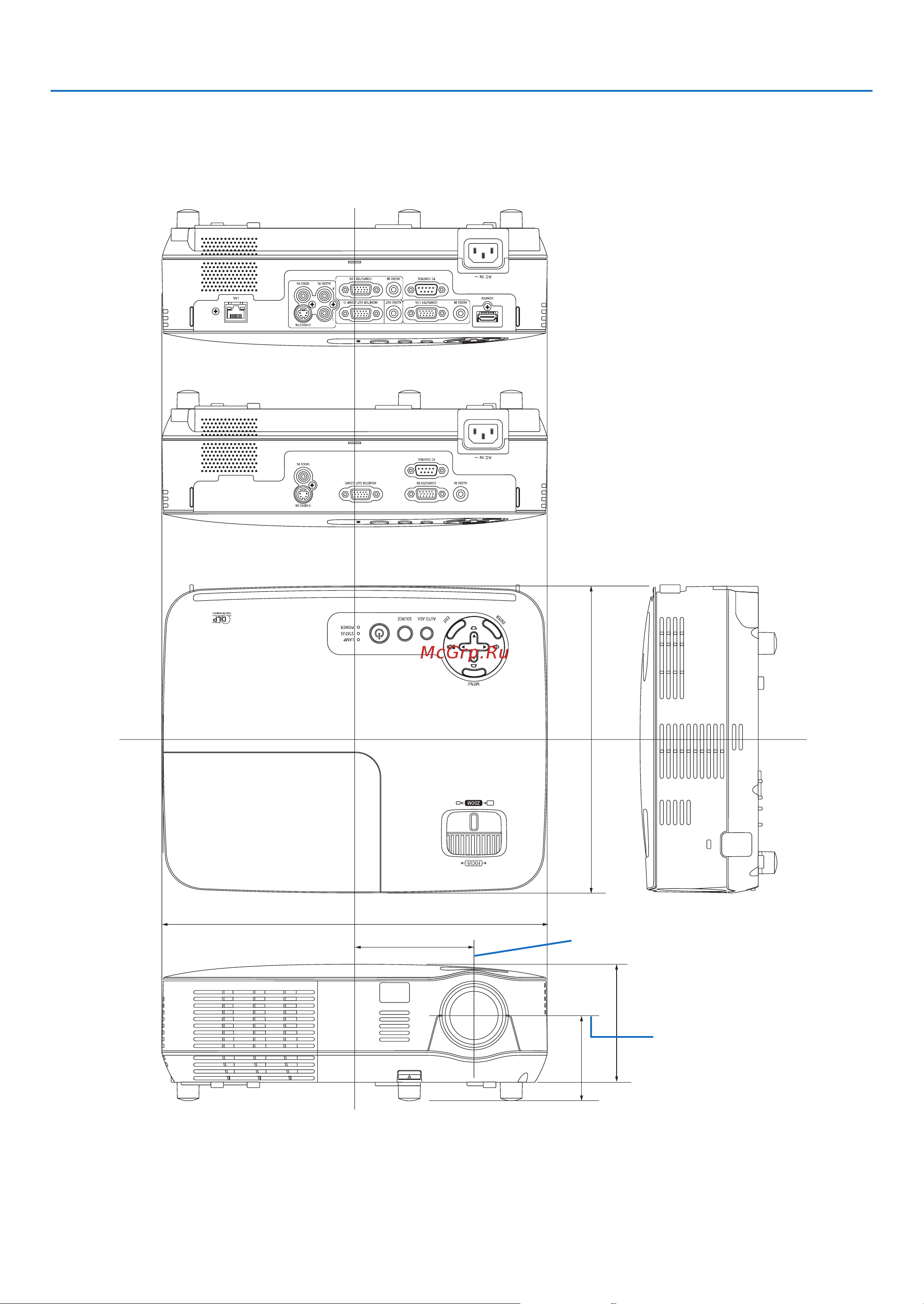 Nec V300X [100/107] 3 габаритные размеры корпуса