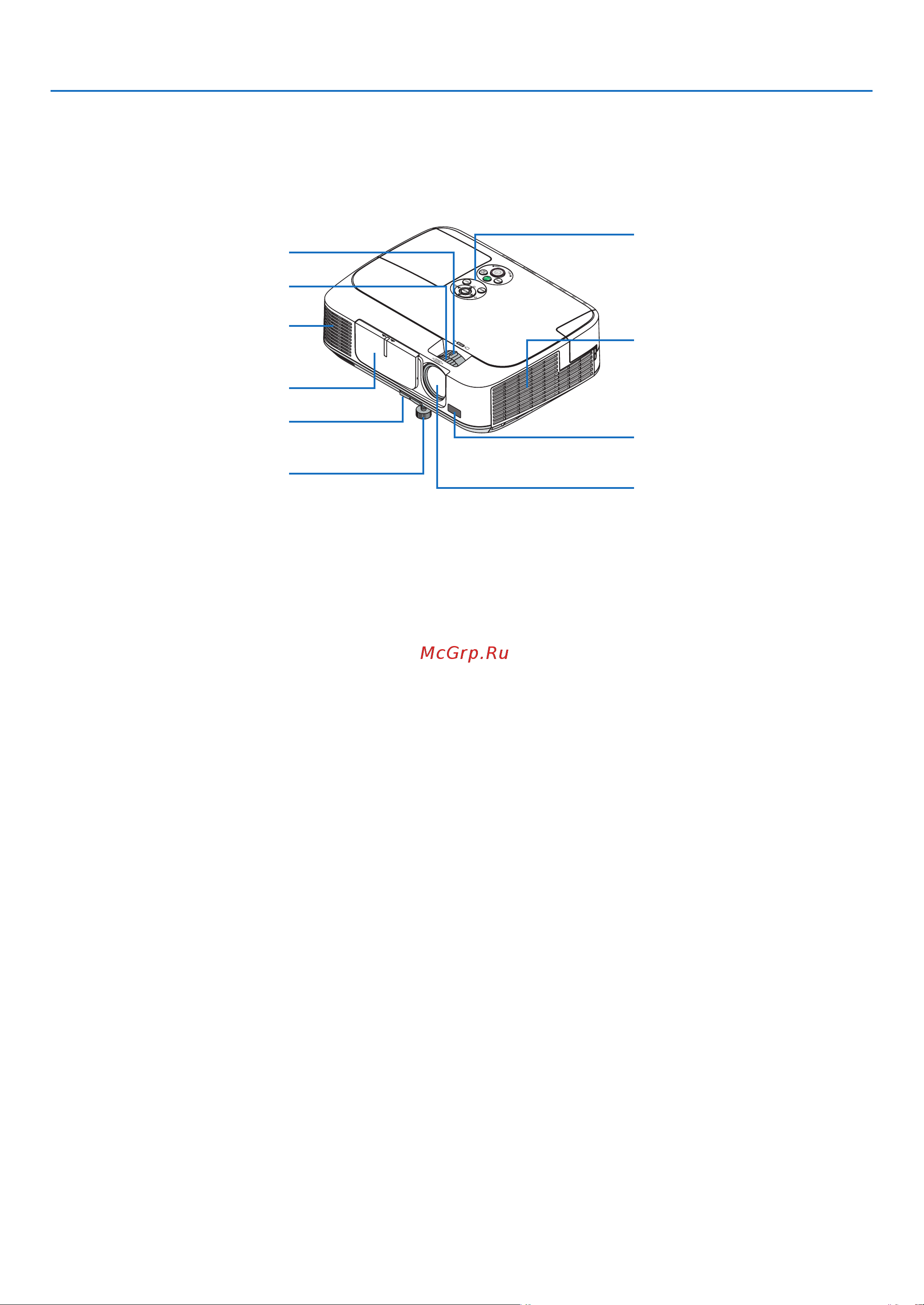 Nec M260X [14/136] 3 название деталей проектора