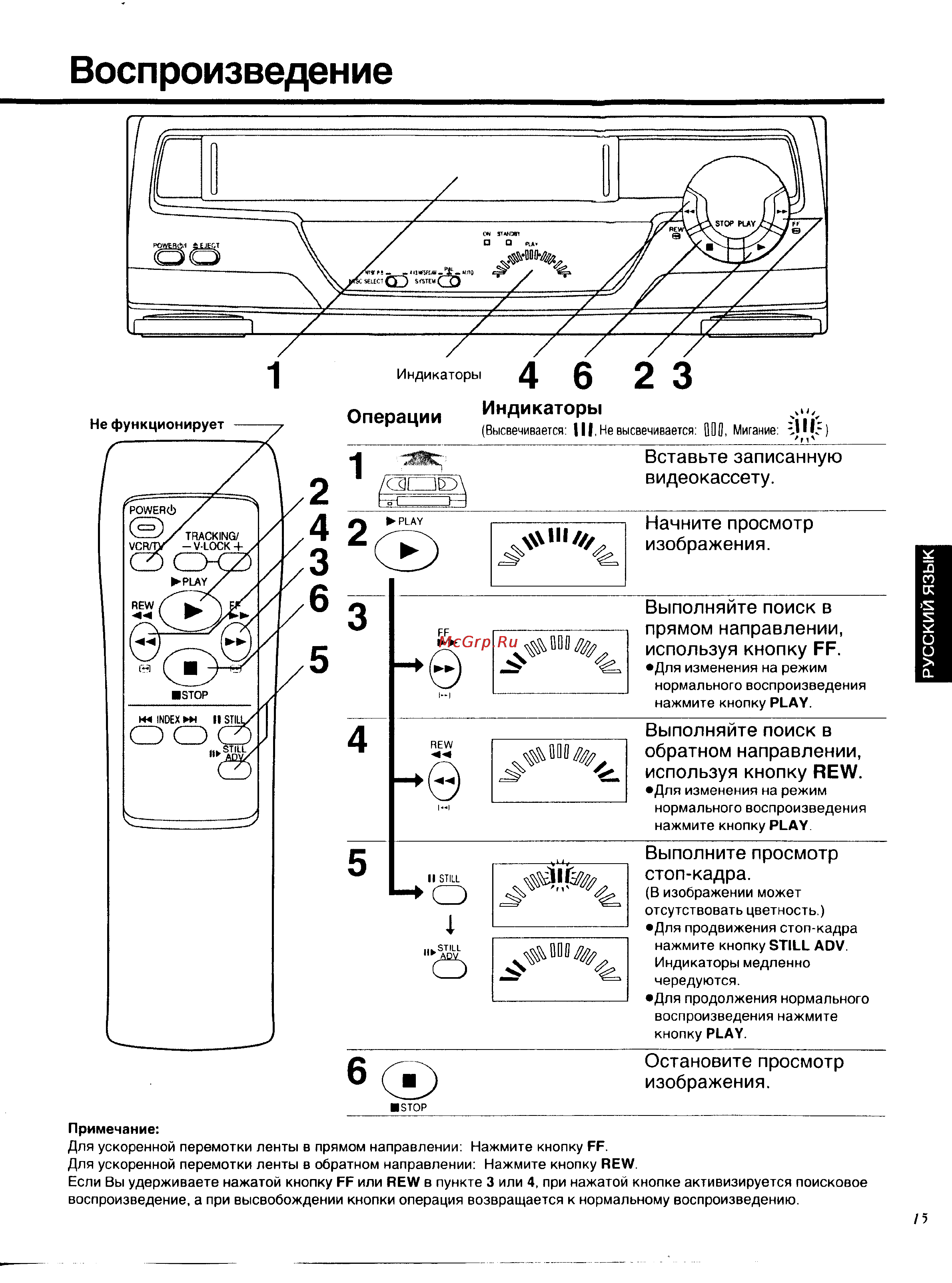 Panasonic NV-SP10AM [5/10] Воспроизведение