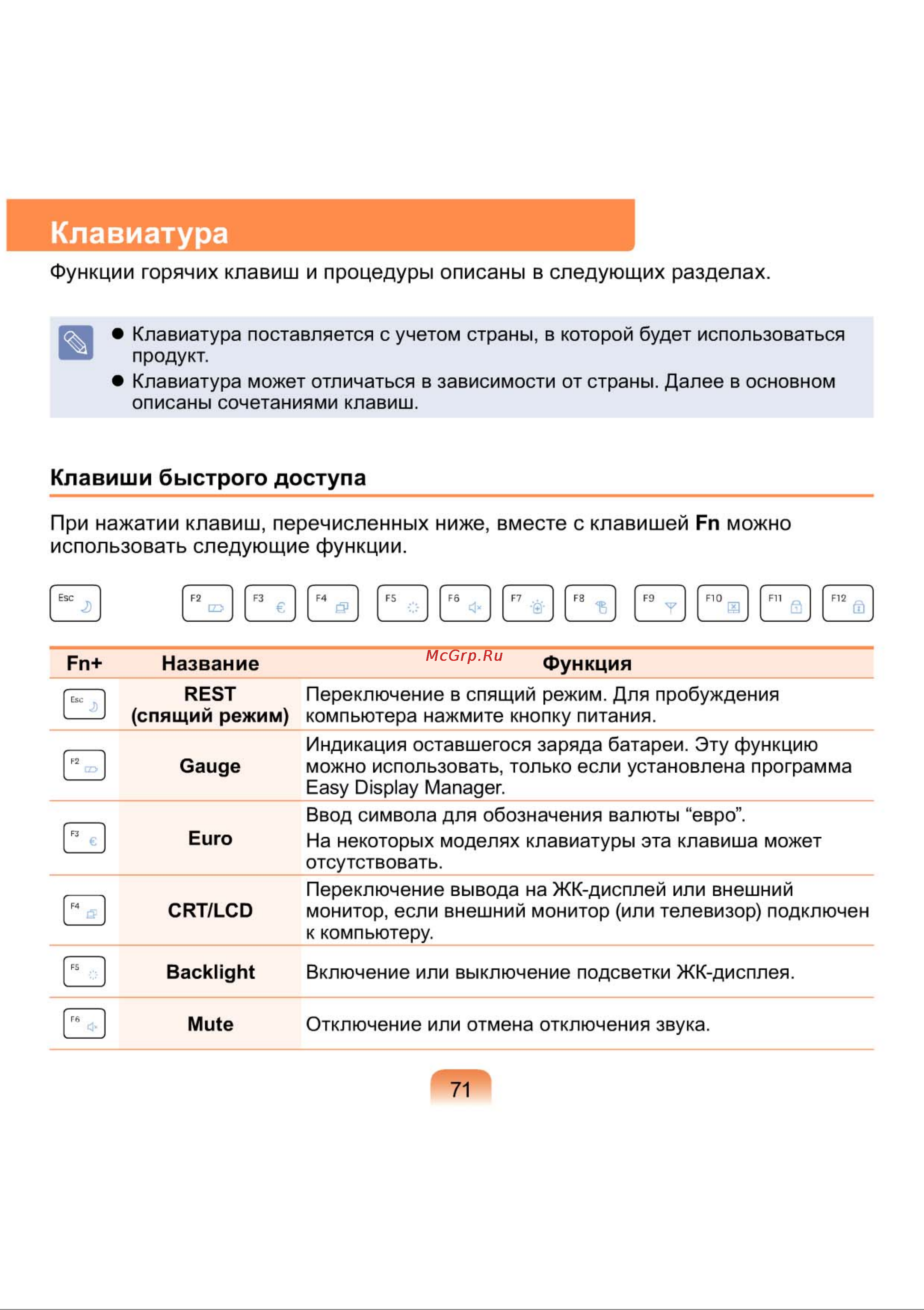 Samsung NP-N150-JA01RU [71/76] Клавиатура