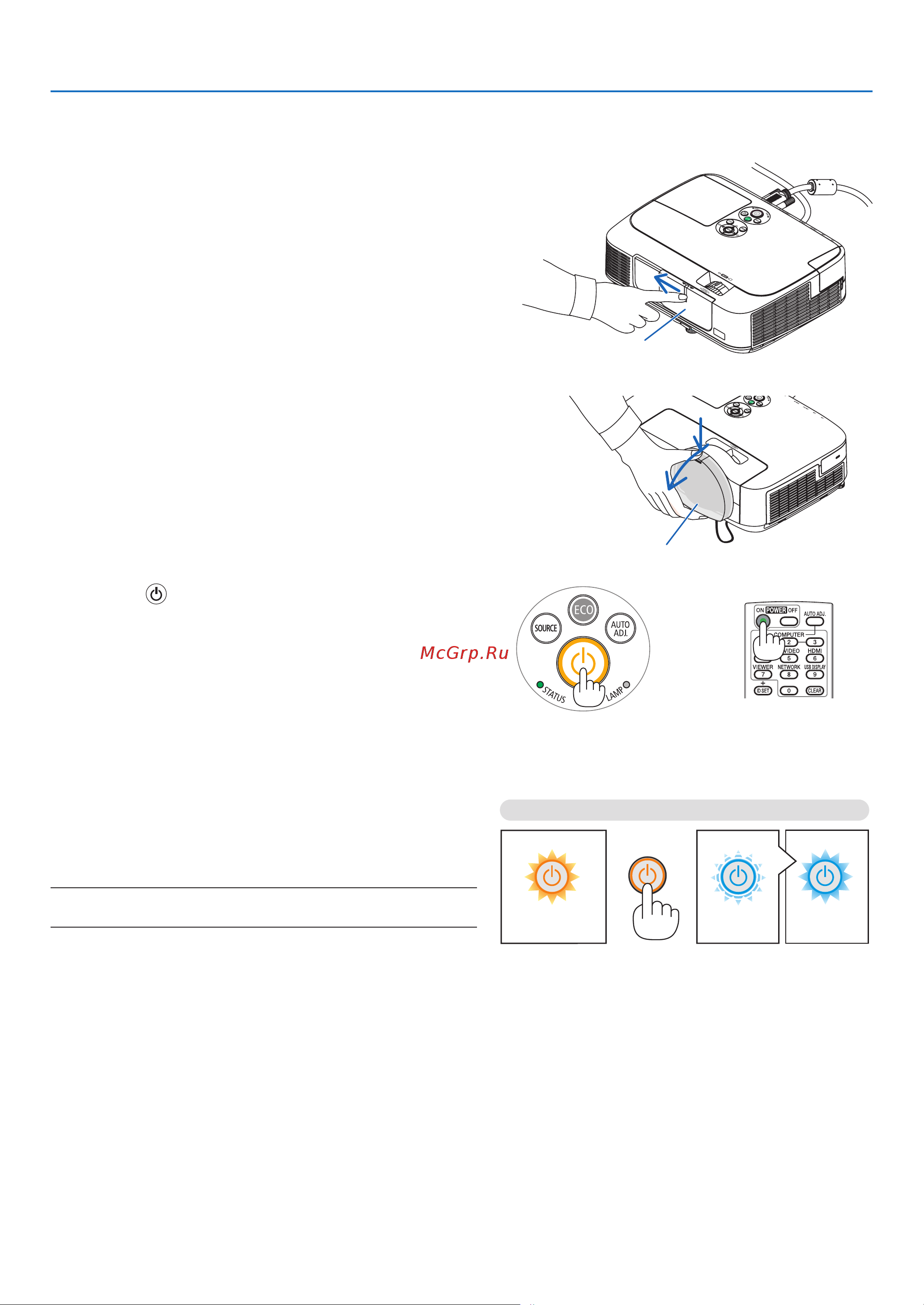 Nec M260XS [26/155] Turning on the projector
