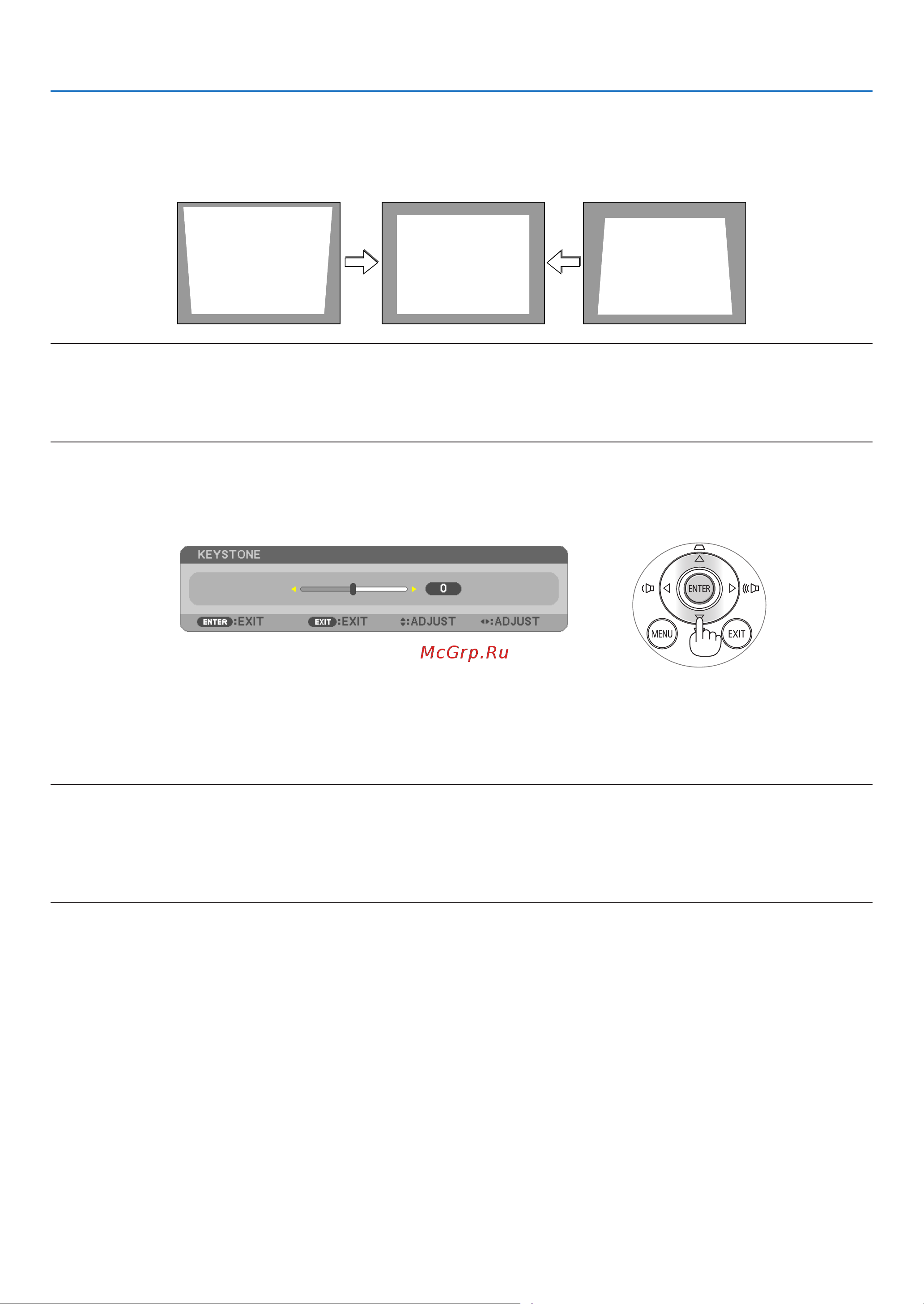 Nec M260XS [34/155] Correcting keystone distortion manually