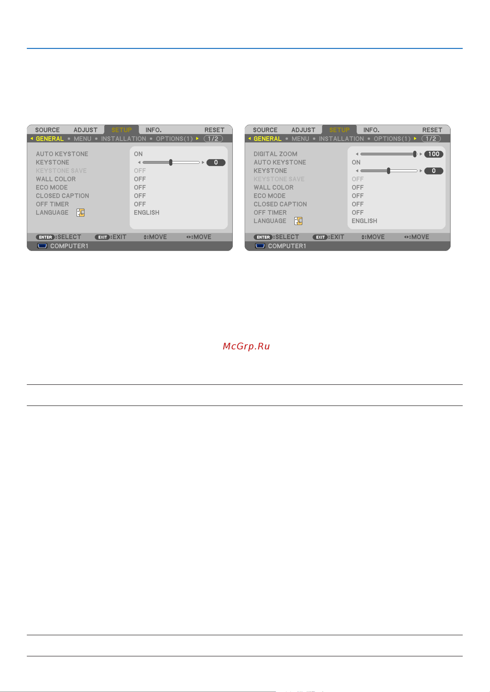 Nec M260XS [91/155] 6 menu descriptions functions setup