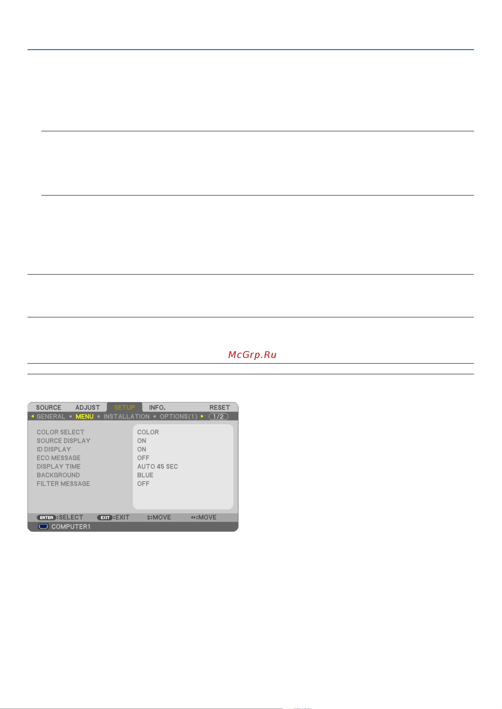 Nec M350XS [93/155] Using on screen menu
