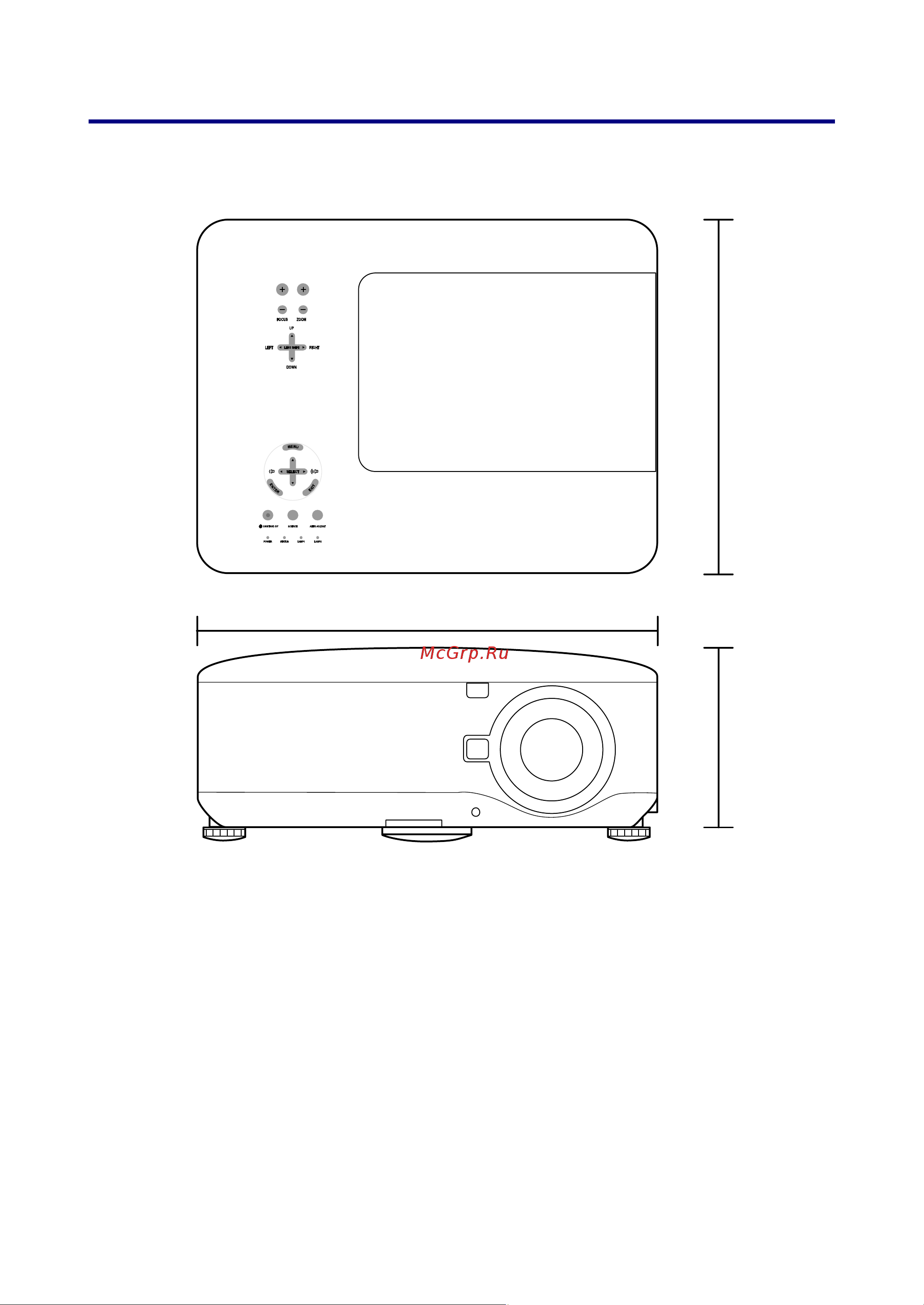 Nec NP4100 [141/157] Габаритные размеры корпуса