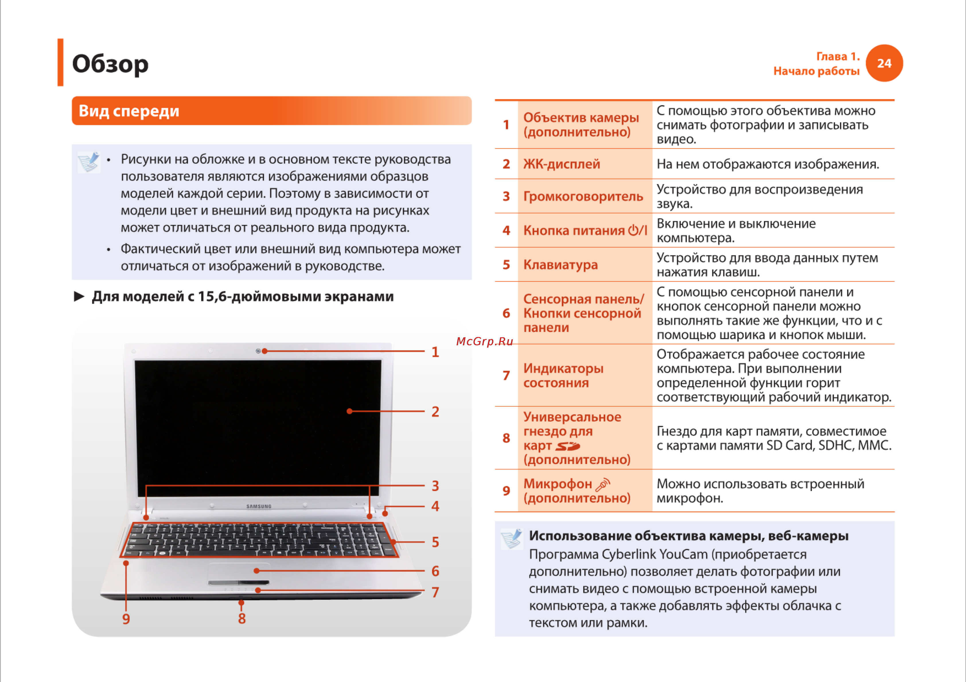 Samsung R540 [24/166] Вид спереди