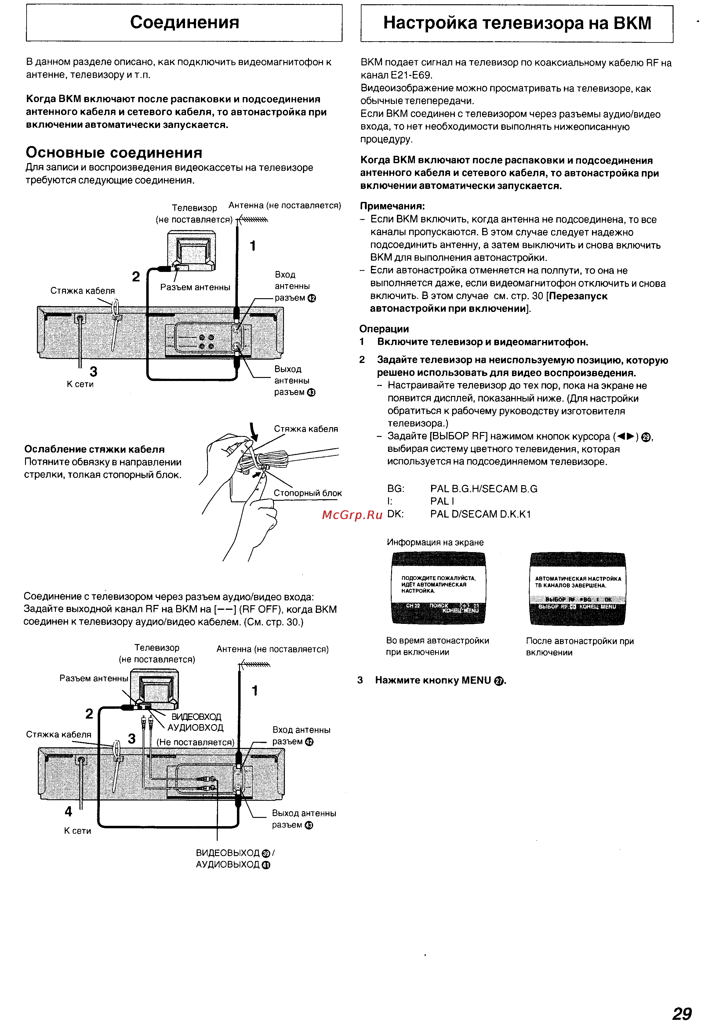 Panasonic NV-SJ230 Series [6/25] Основные соединения