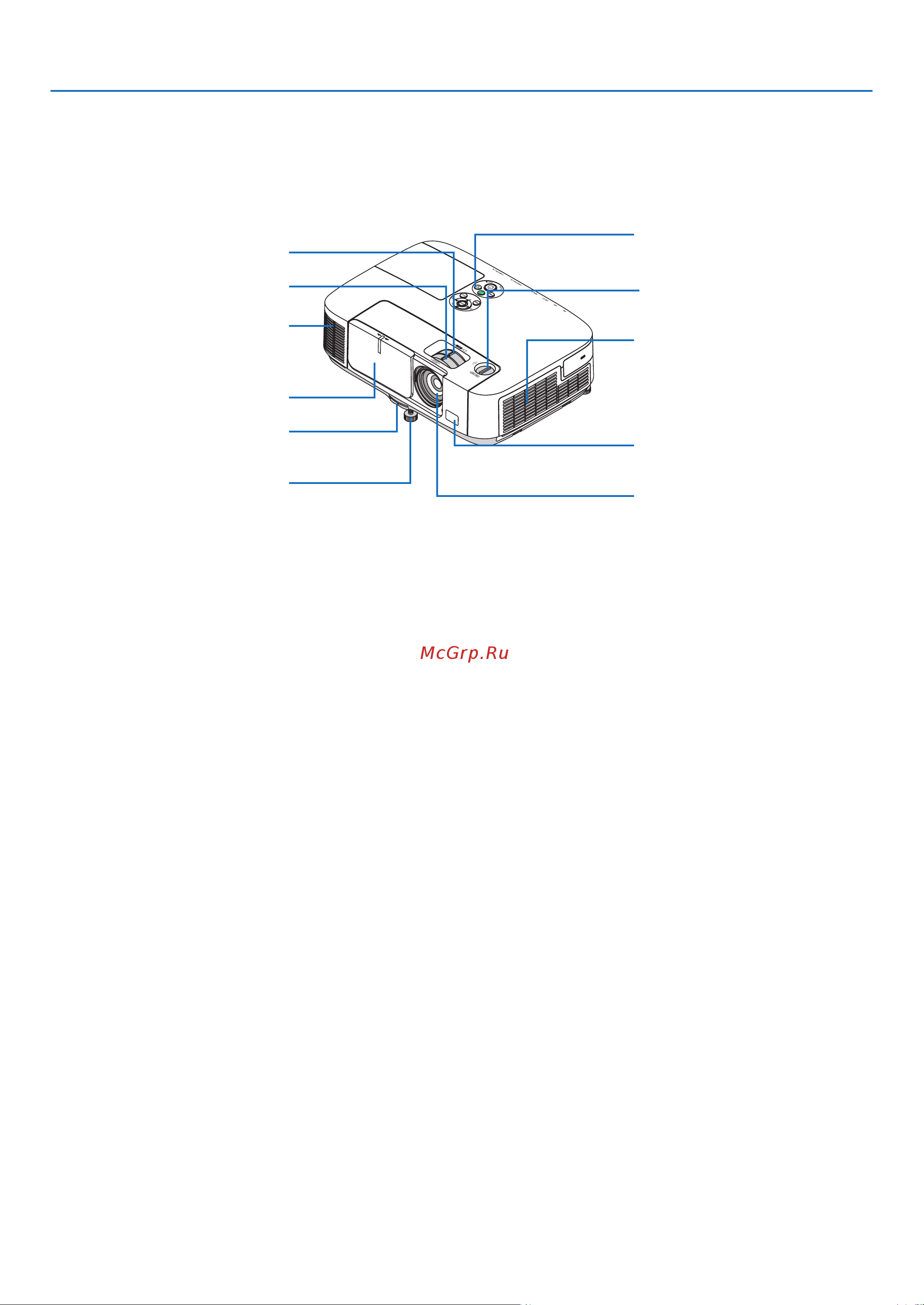 Nec P420X [15/215] 3 название деталей проектора