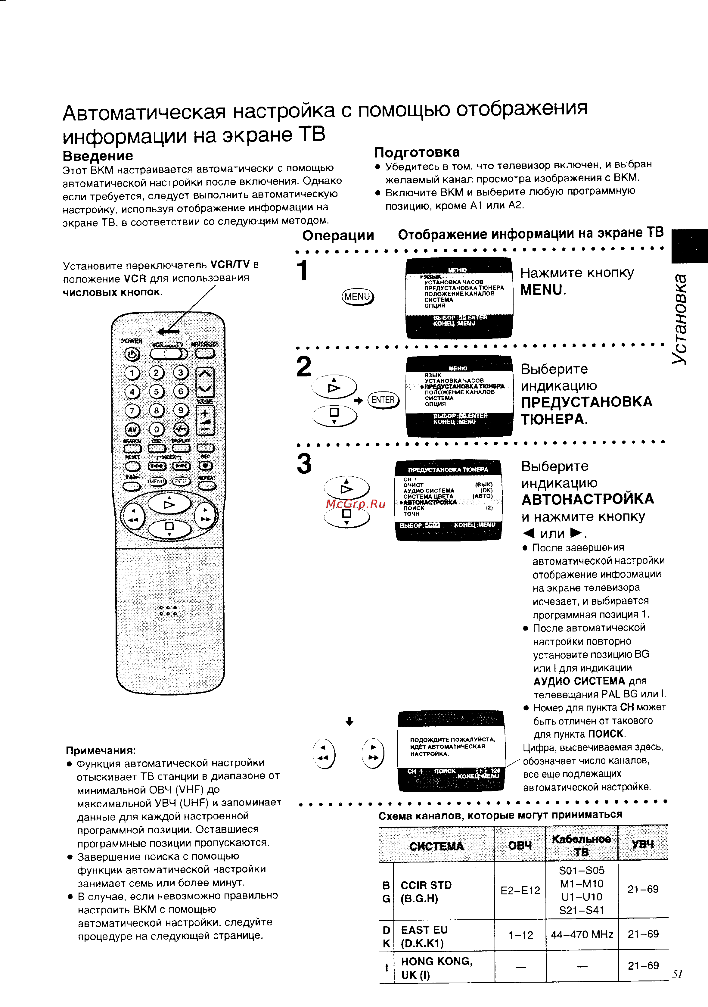 Panasonic NV-SD530EU [13/39] Автоматическая настройка с помощью отображения информации на экране тв