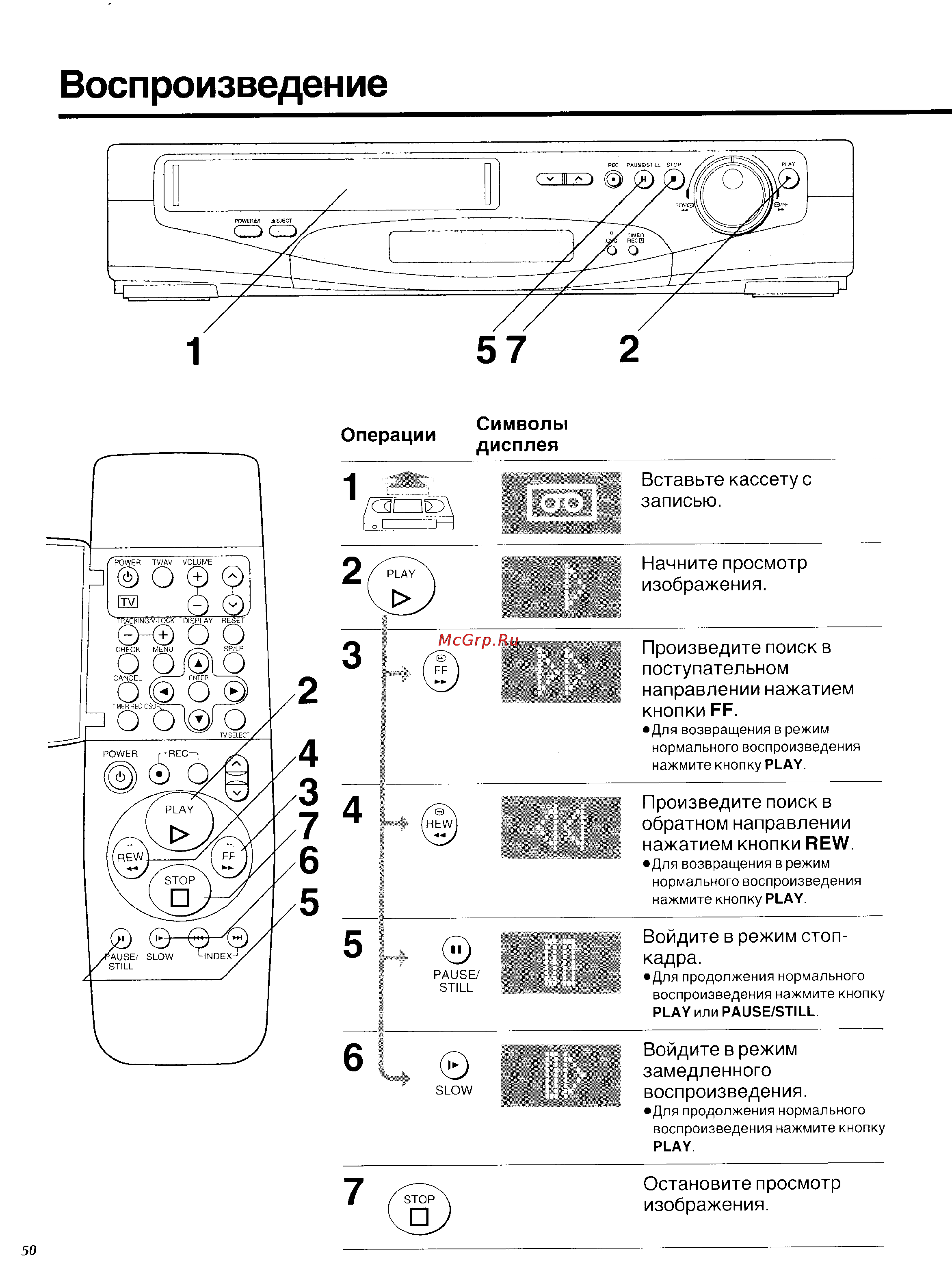 Panasonic NV-SD450EU [18/33] Восп роизведен ие