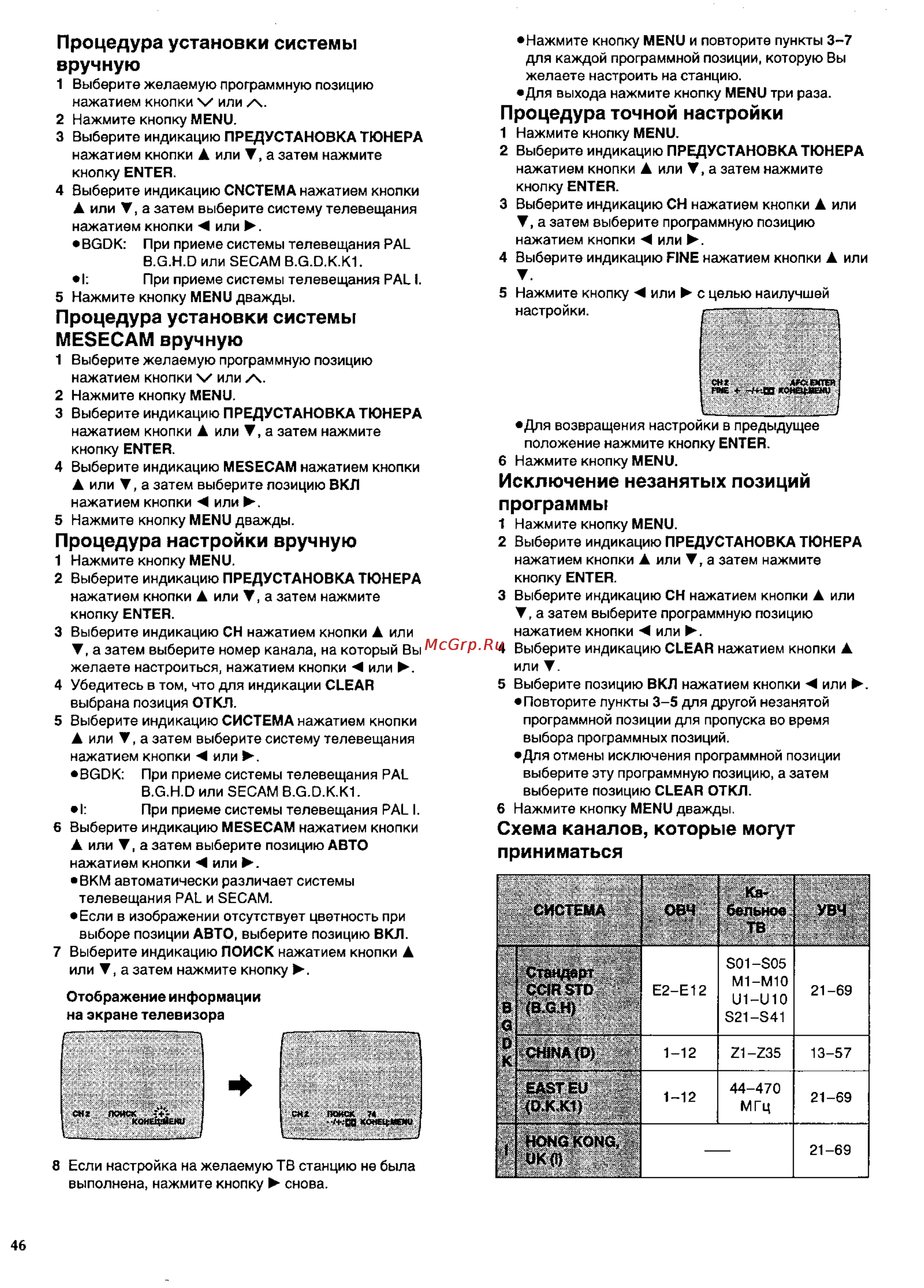 Panasonic NV-SD420EU [12/35] Процедура настройки вручную