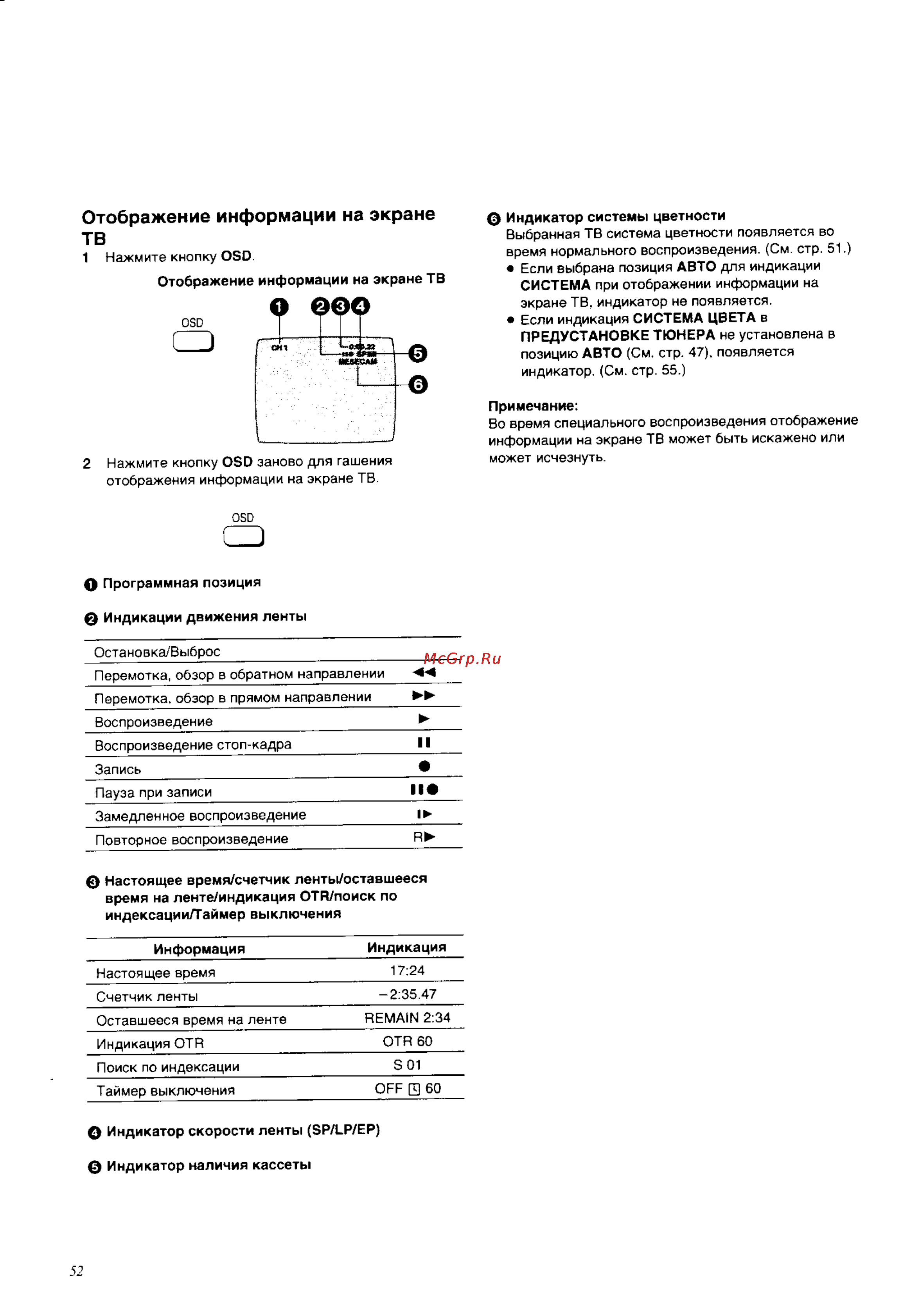 Panasonic NV-SD235EU [18/36] Отображение информации на экране