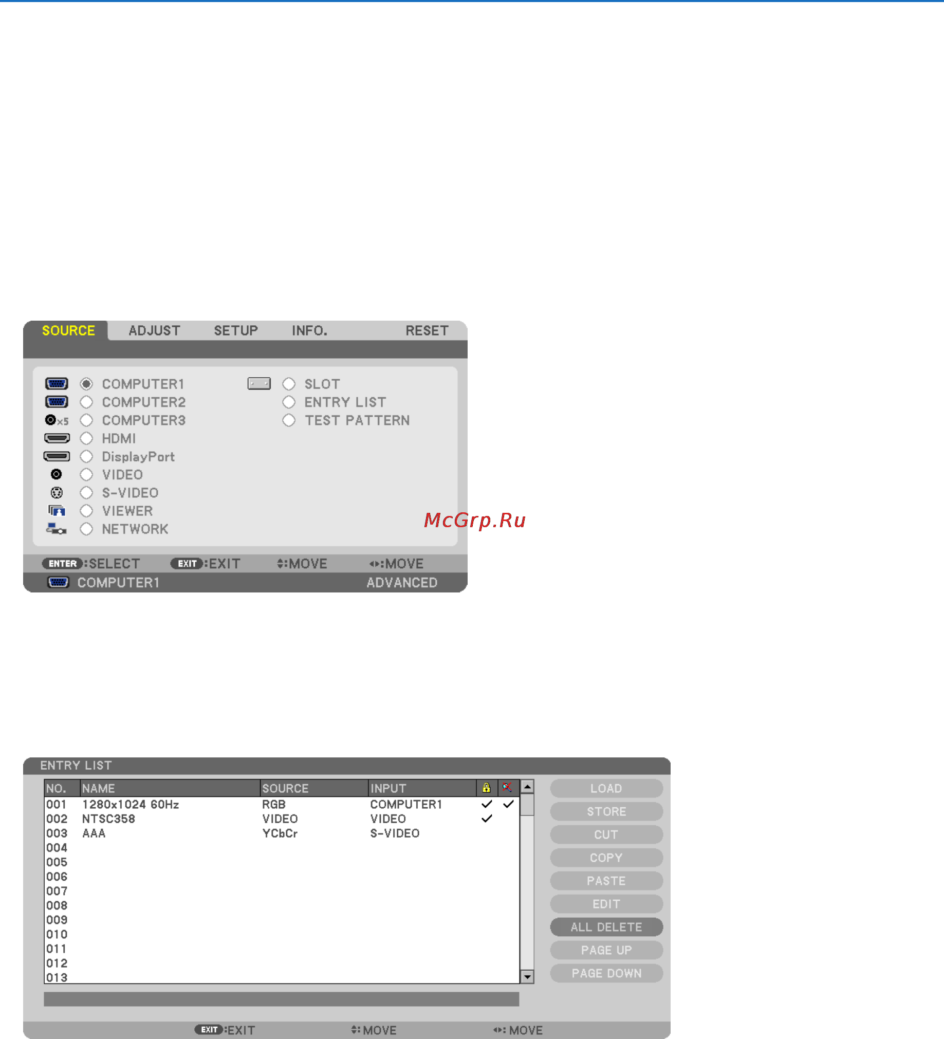 Nec PX700W [115/244] Using on screen menu