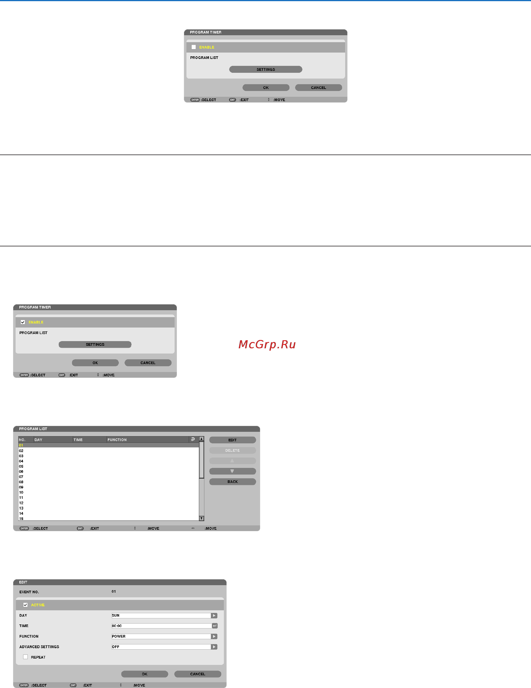 Nec PX700W [167/244] Using on screen menu