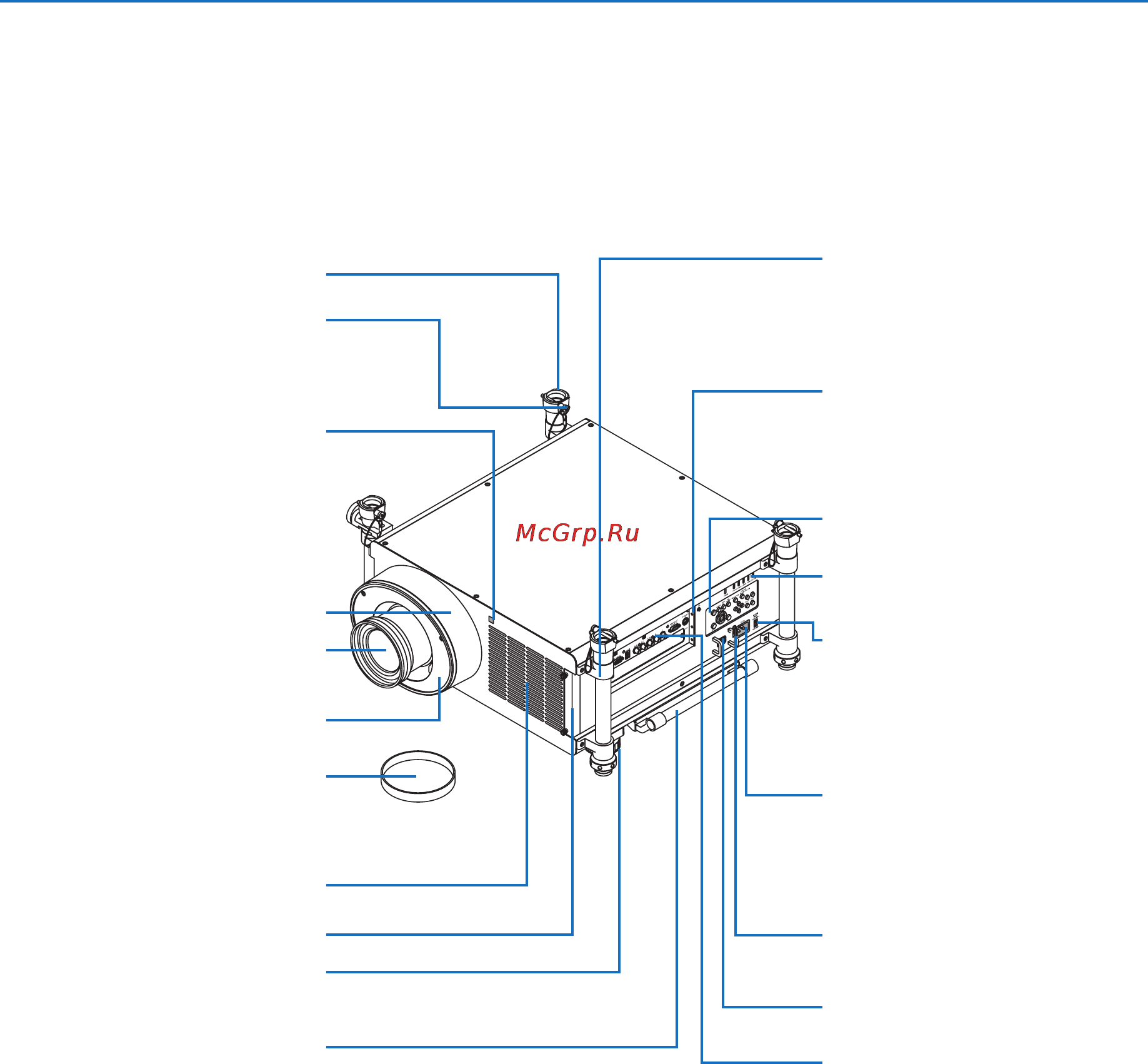 Nec PH1000U [18/244] 3 part names of the projector