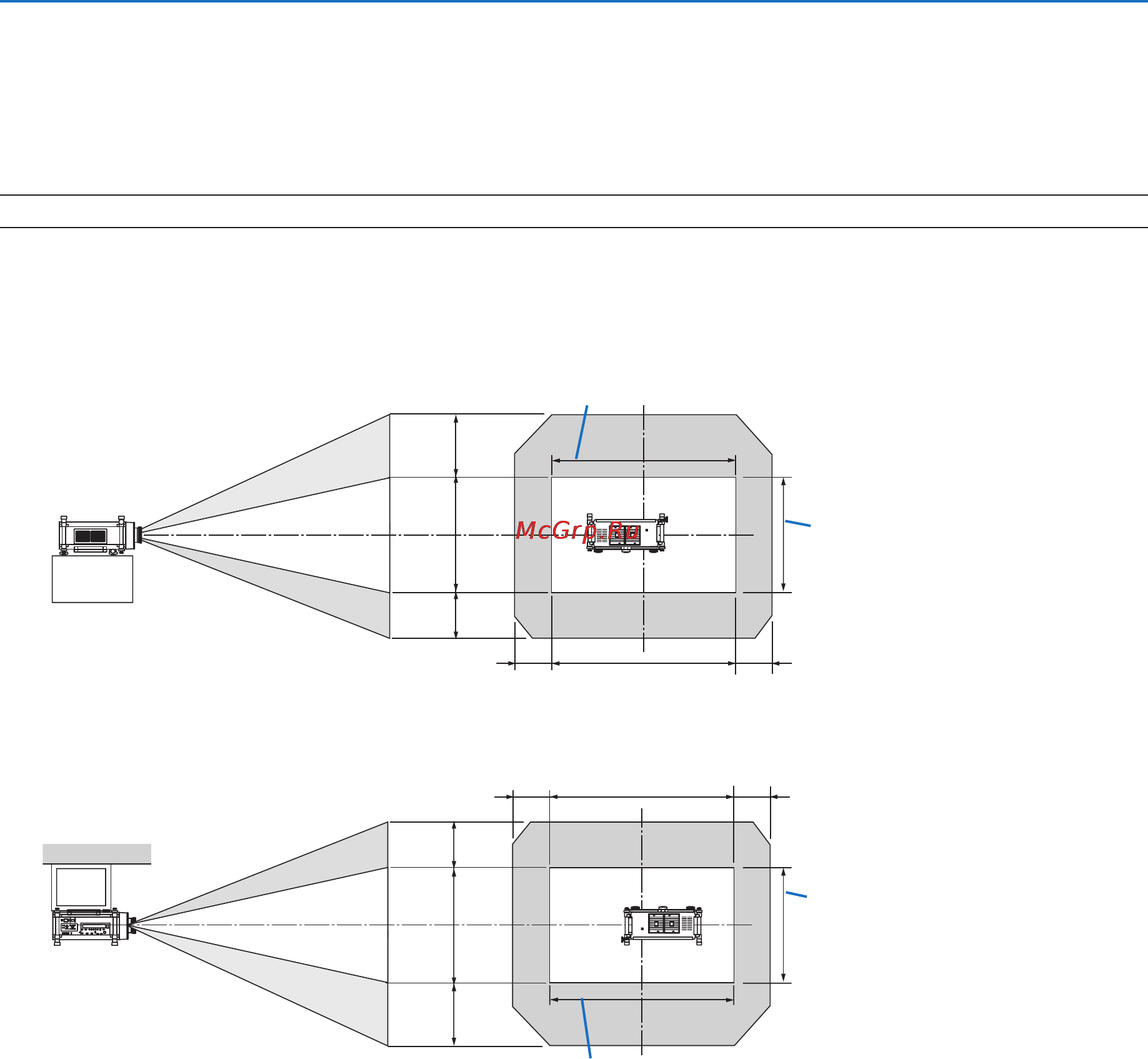 Nec PH1000U [226/244] Lens shifting range
