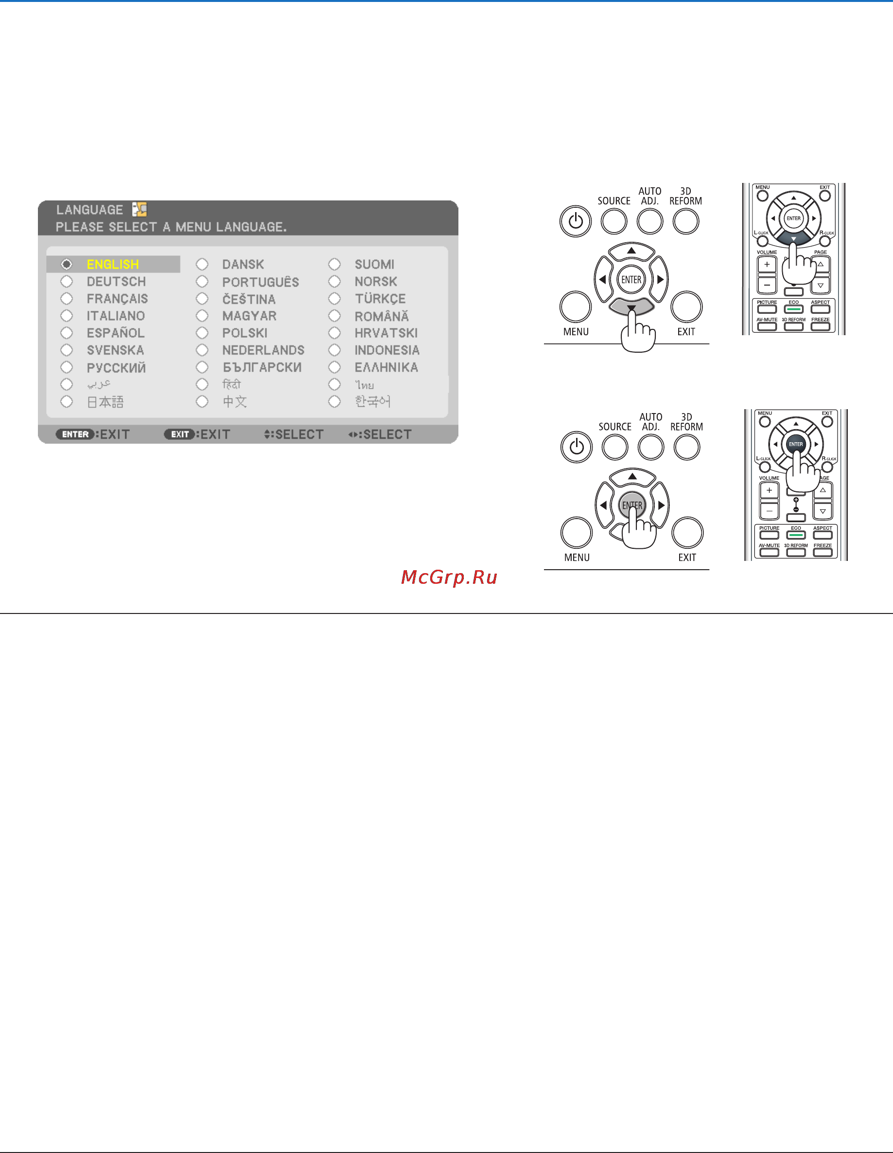 Nec PH1000U [32/244] Projecting an image basic operation