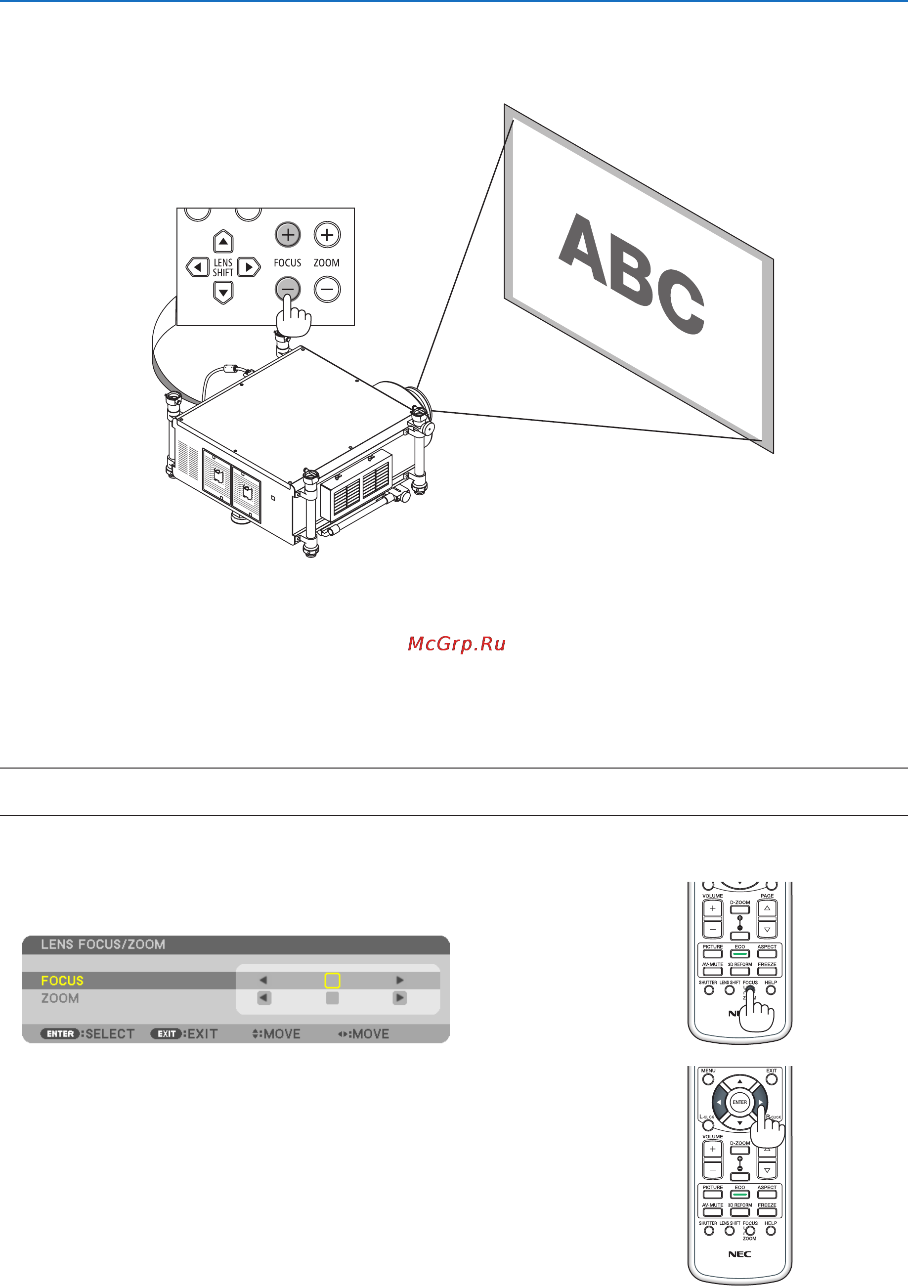 Nec PH1000U [40/244] Projecting an image basic operation