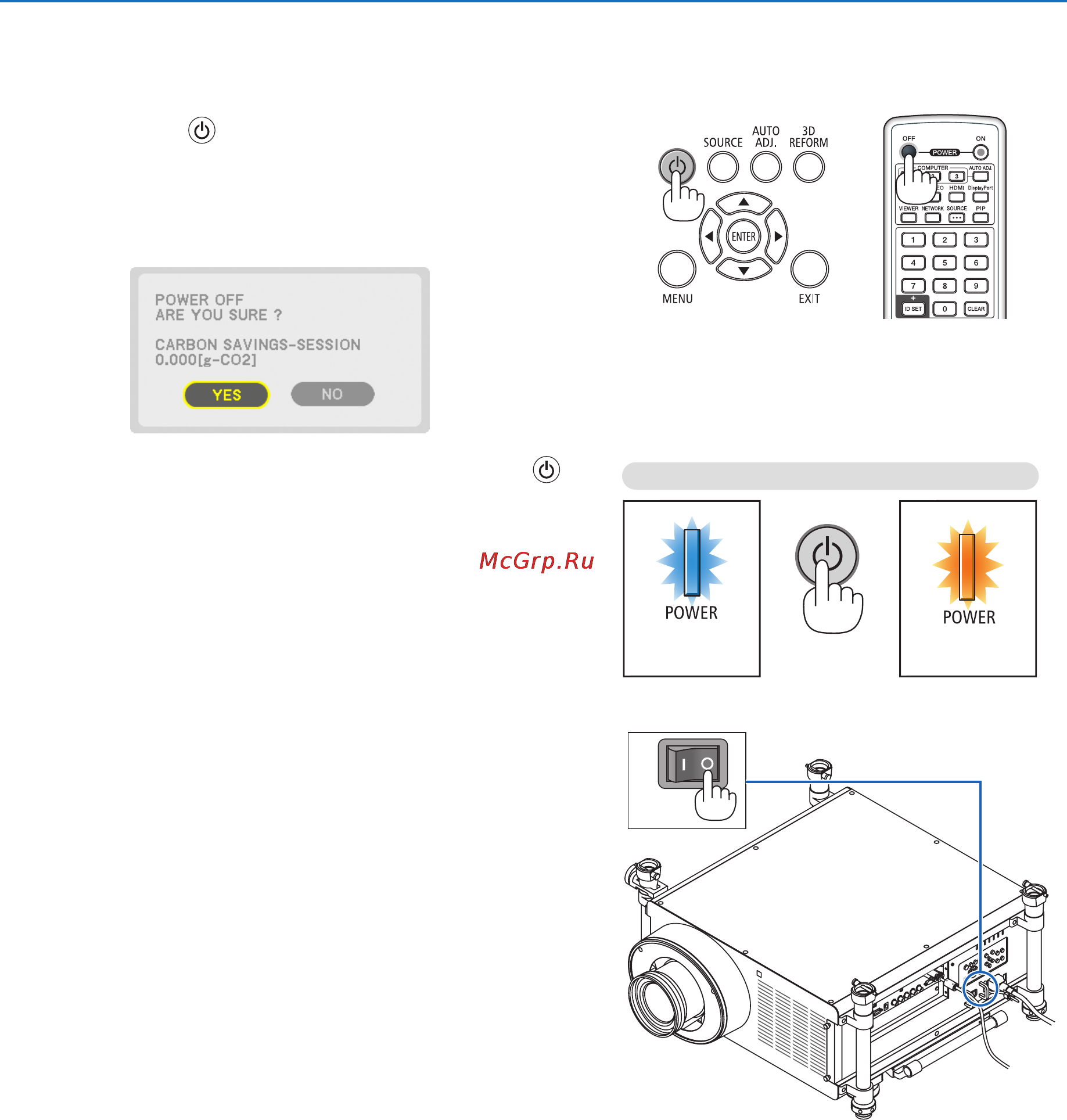Nec PH1000U [45/244] Turning off the projector