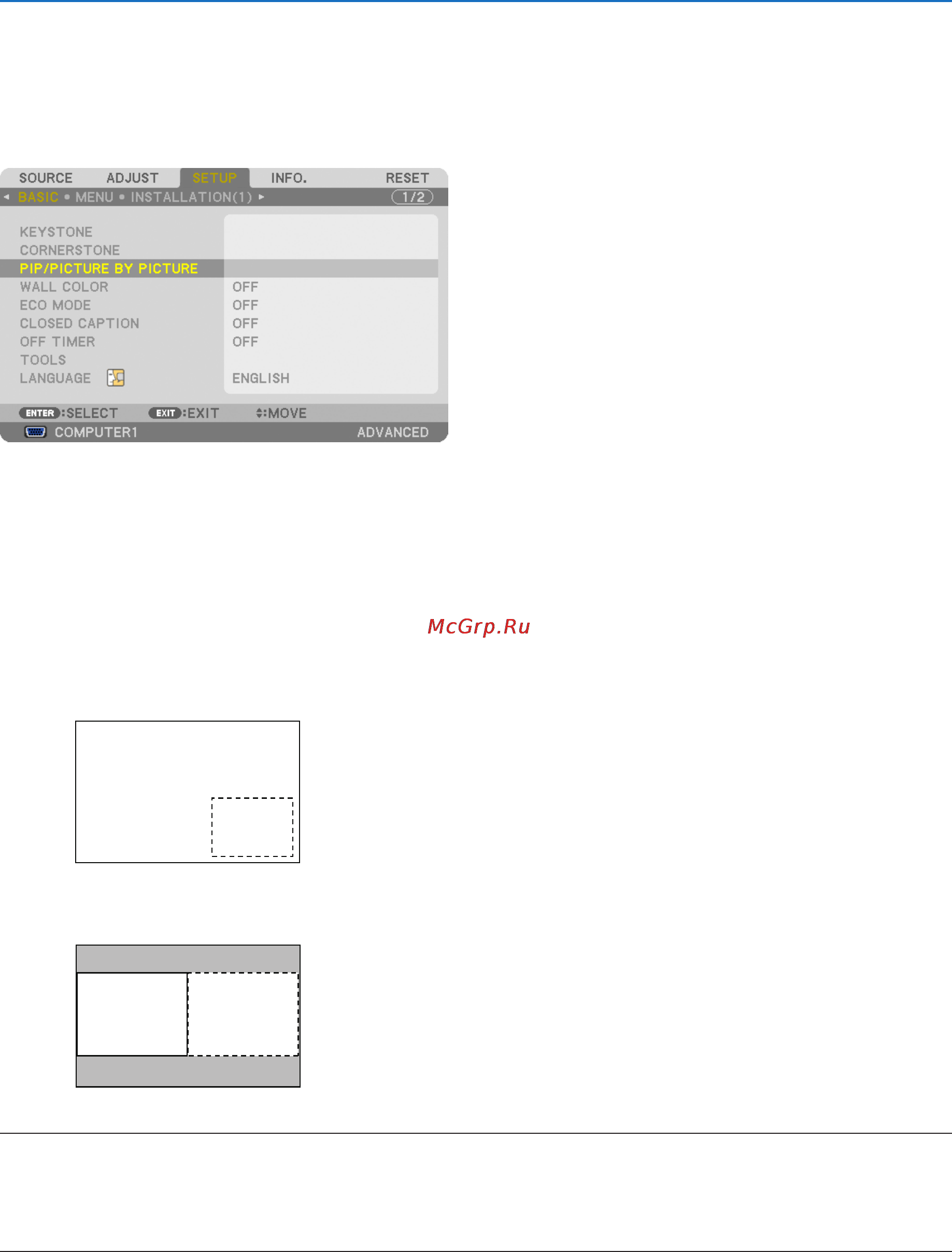Nec PX700W [57/244] Displaying two pictures at the same time