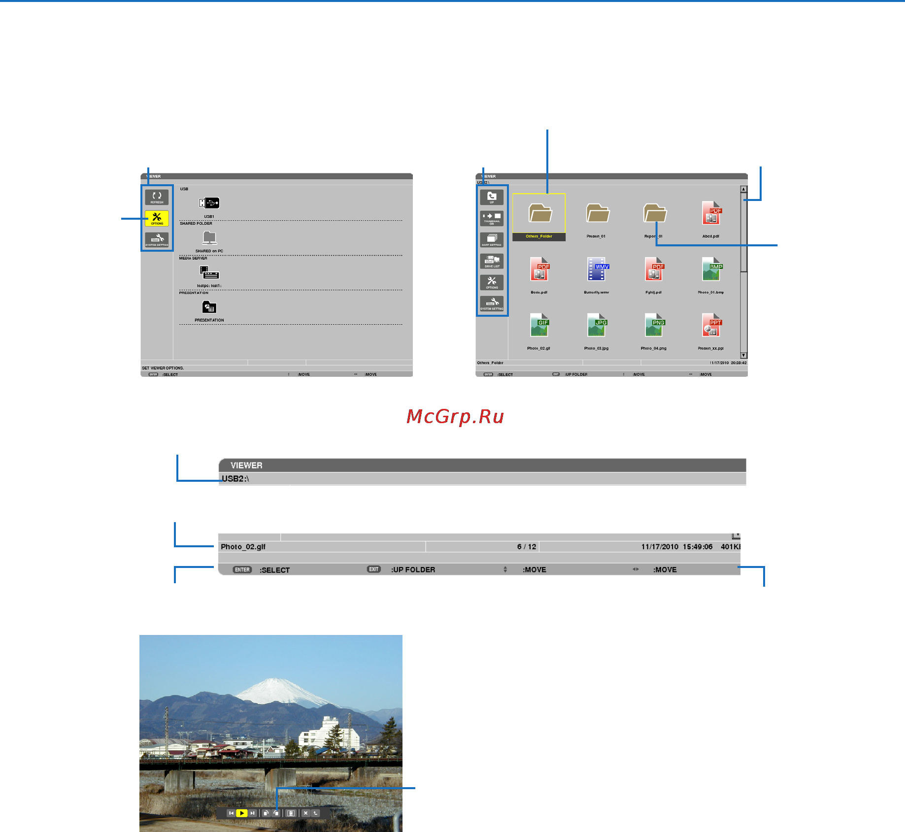 Nec PX700W [91/244] Names and functions of viewer screen