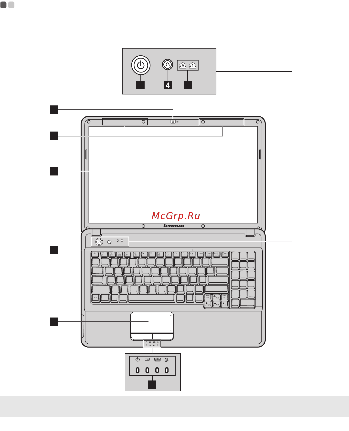 Lenovo Ideapad G555 [9/119] Вид сверху