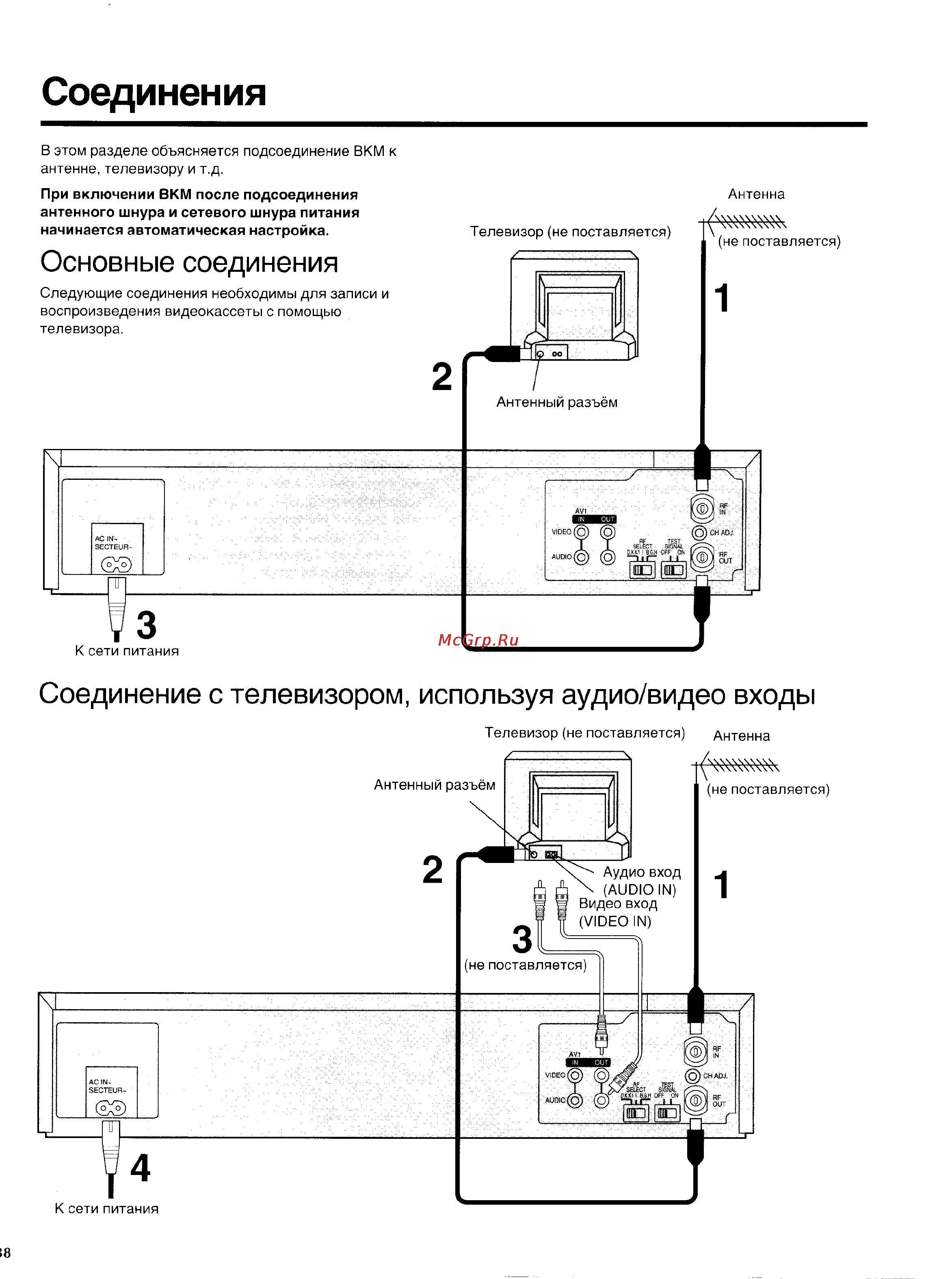 Panasonic NV-SD225EU [8/31] Соединение с телевизором используя аудио видео входы