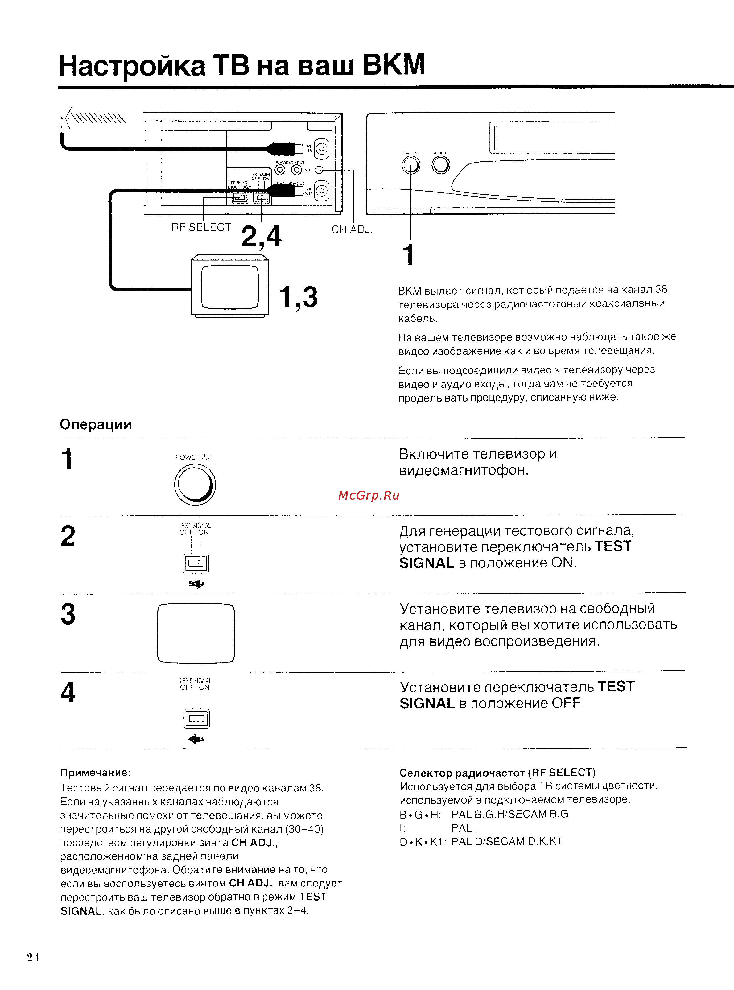 Panasonic NV-SD205EU [4/20] Включите телевизор и видеомагнитофон