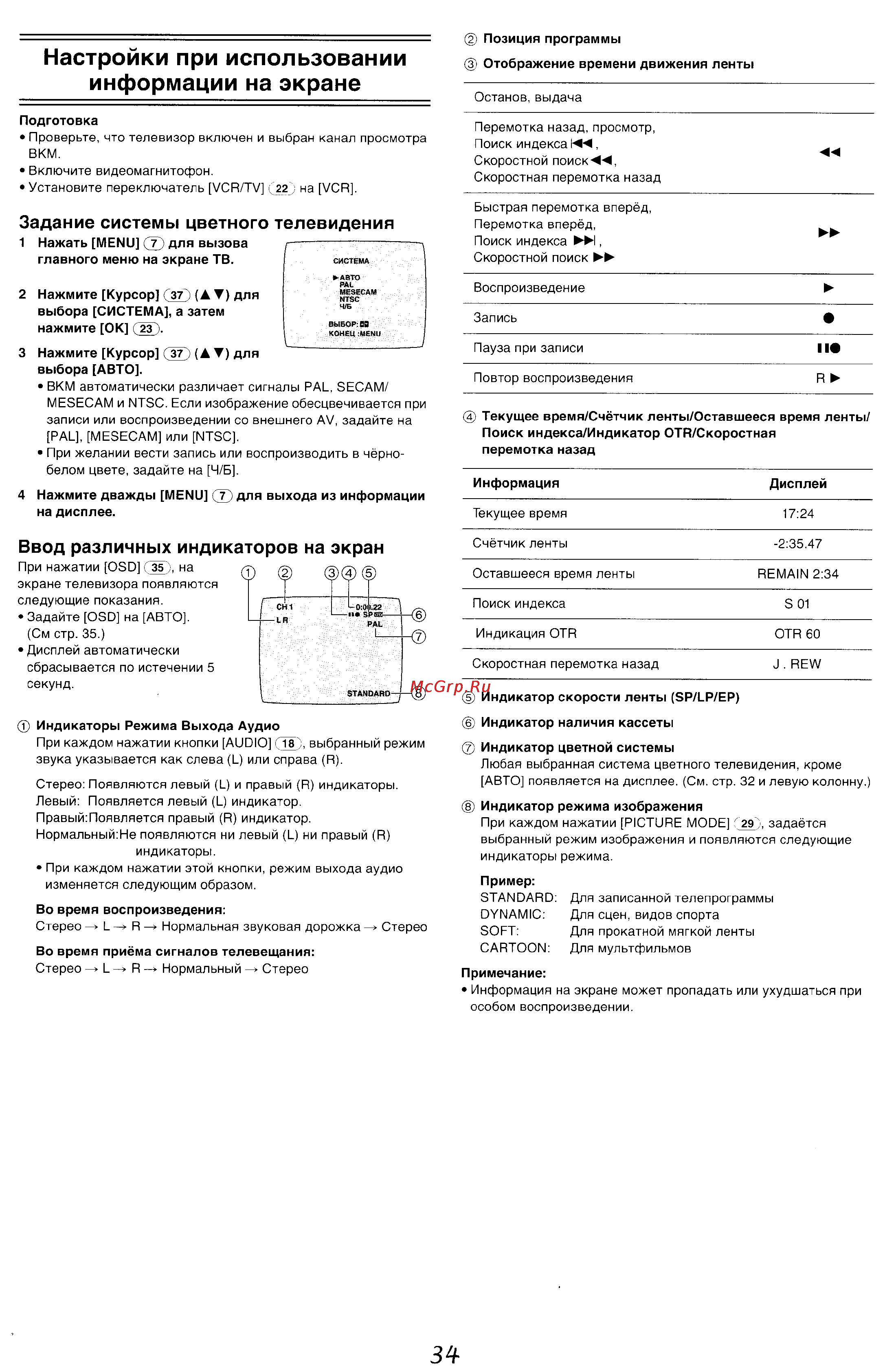 Panasonic NV-HV60 Series [11/25] Ввод различных индикаторов на экран
