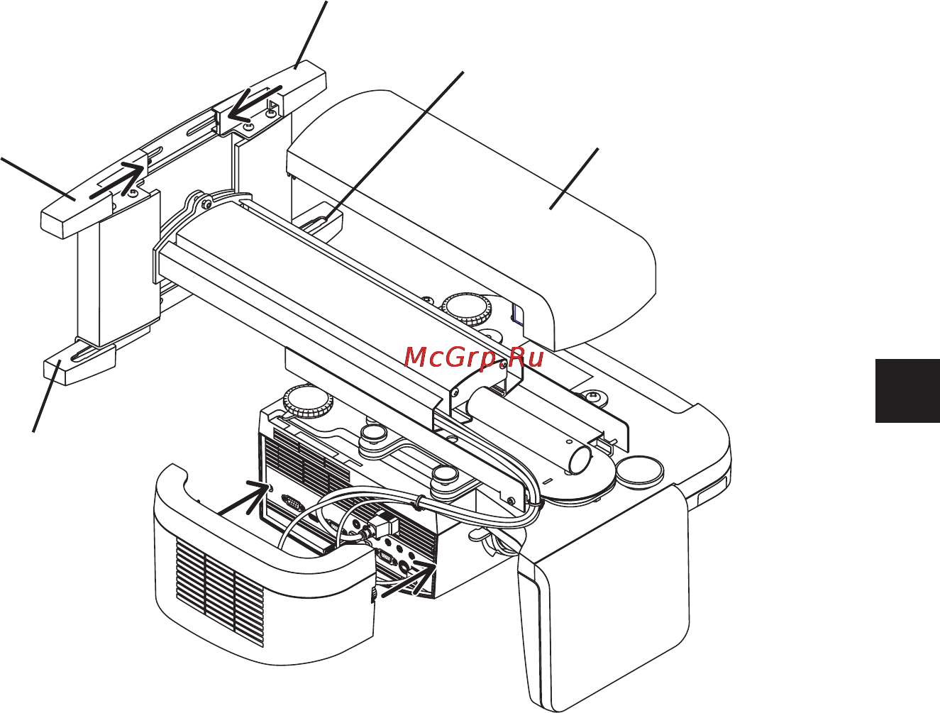 Nec U310W [127/192] Projeksiyon cihazi adaptörünün ve duvar adaptörünün