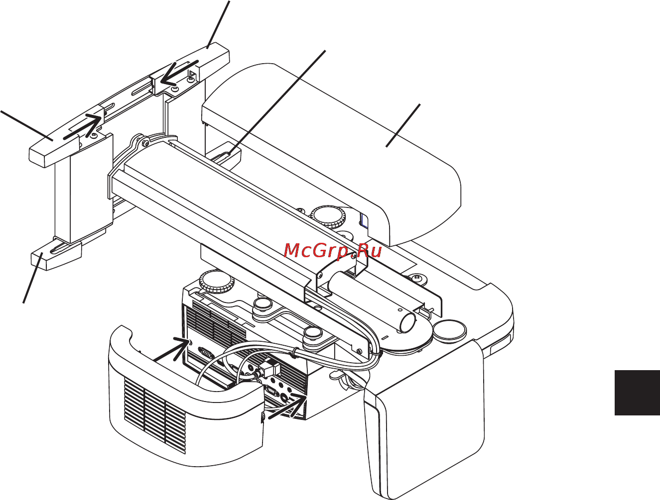 Nec U310W [143/192] Zalóz oslony na adapter projektora i adapter scienny