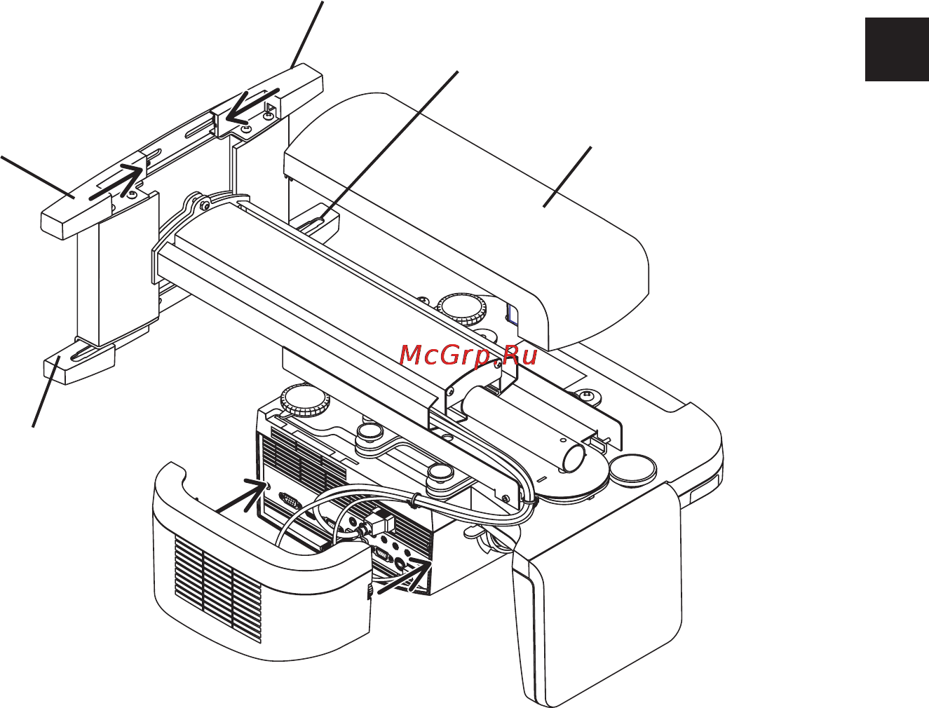 Nec U310W [63/192] Attaccare le coperture all adattatore del proiettore e all adattatore a muro