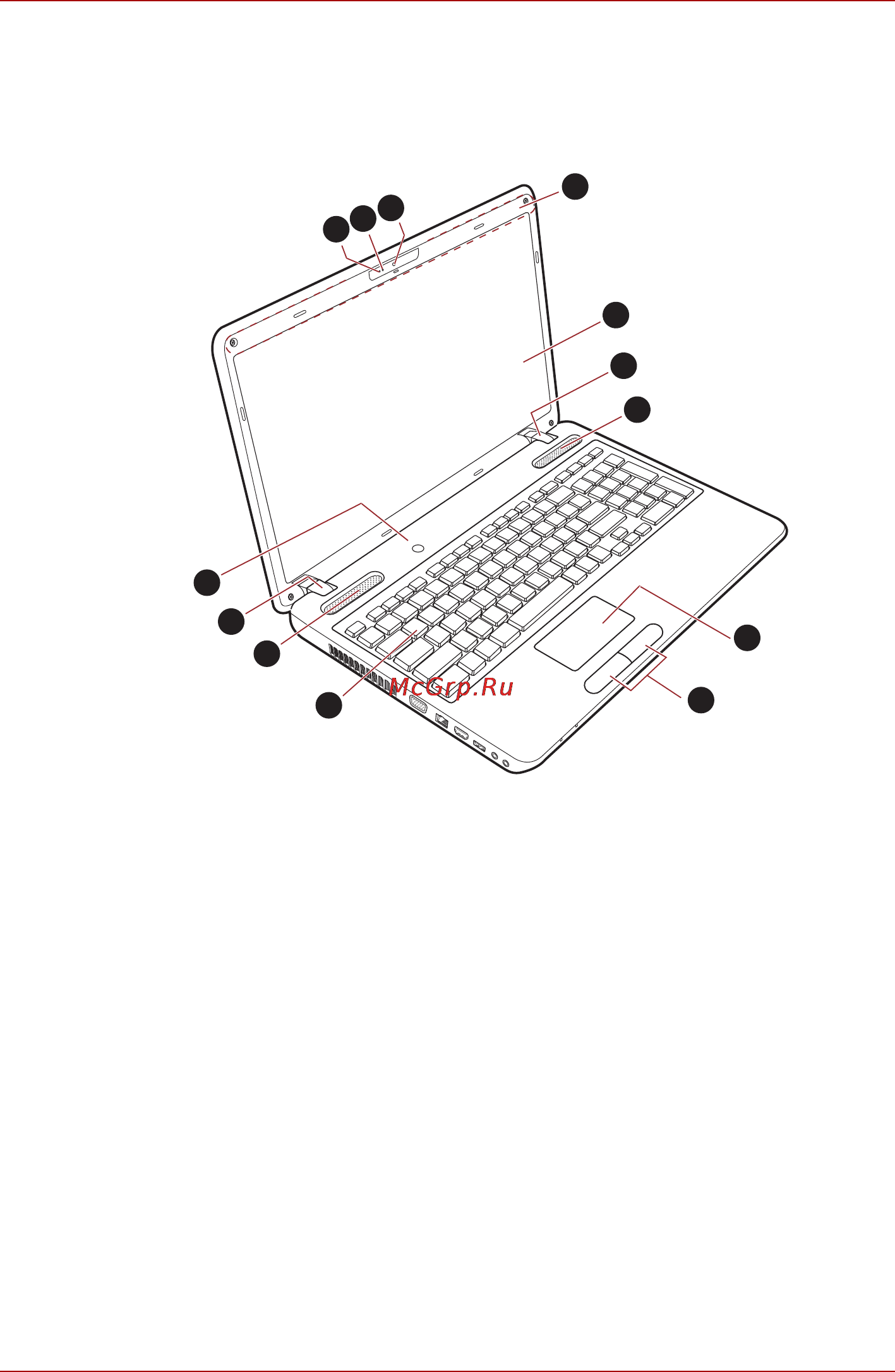 Toshiba SATELLITE C660-1P4 [46/187] Вид спереди с открытым дисплеем
