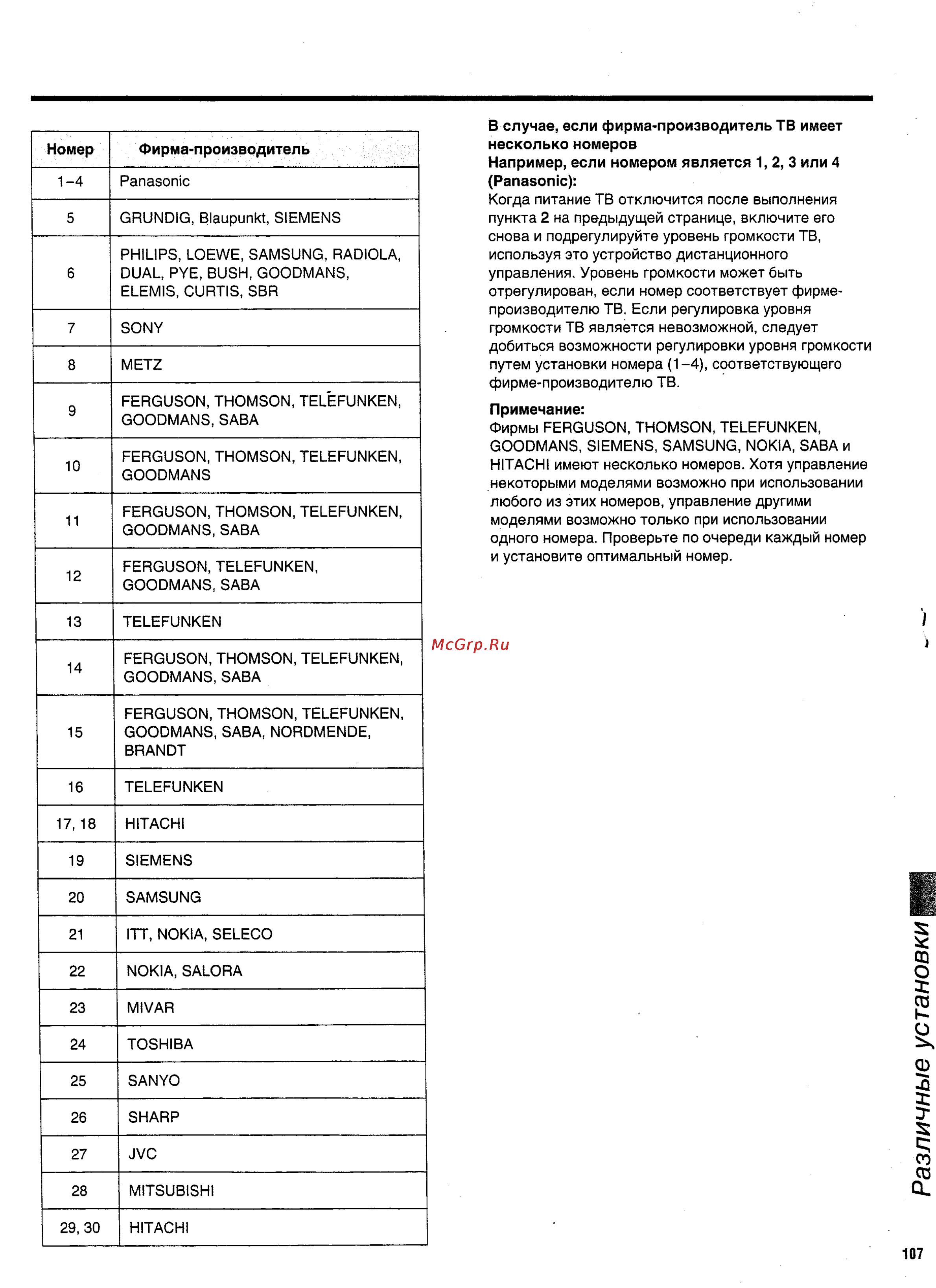 Panasonic NV-HS950EE [51/57] Различные установк