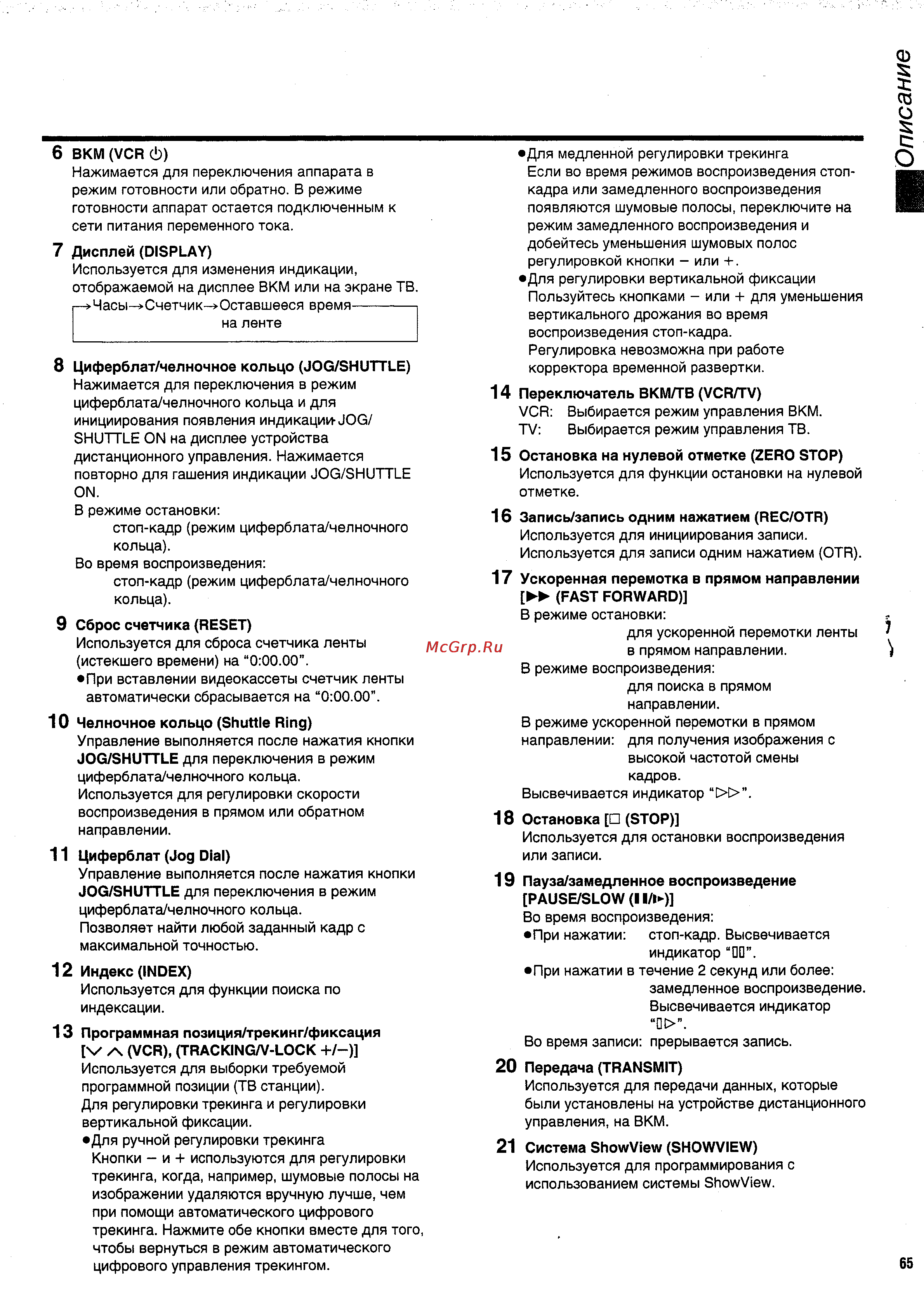 Panasonic NV-HS950EE [9/57] Шлописание