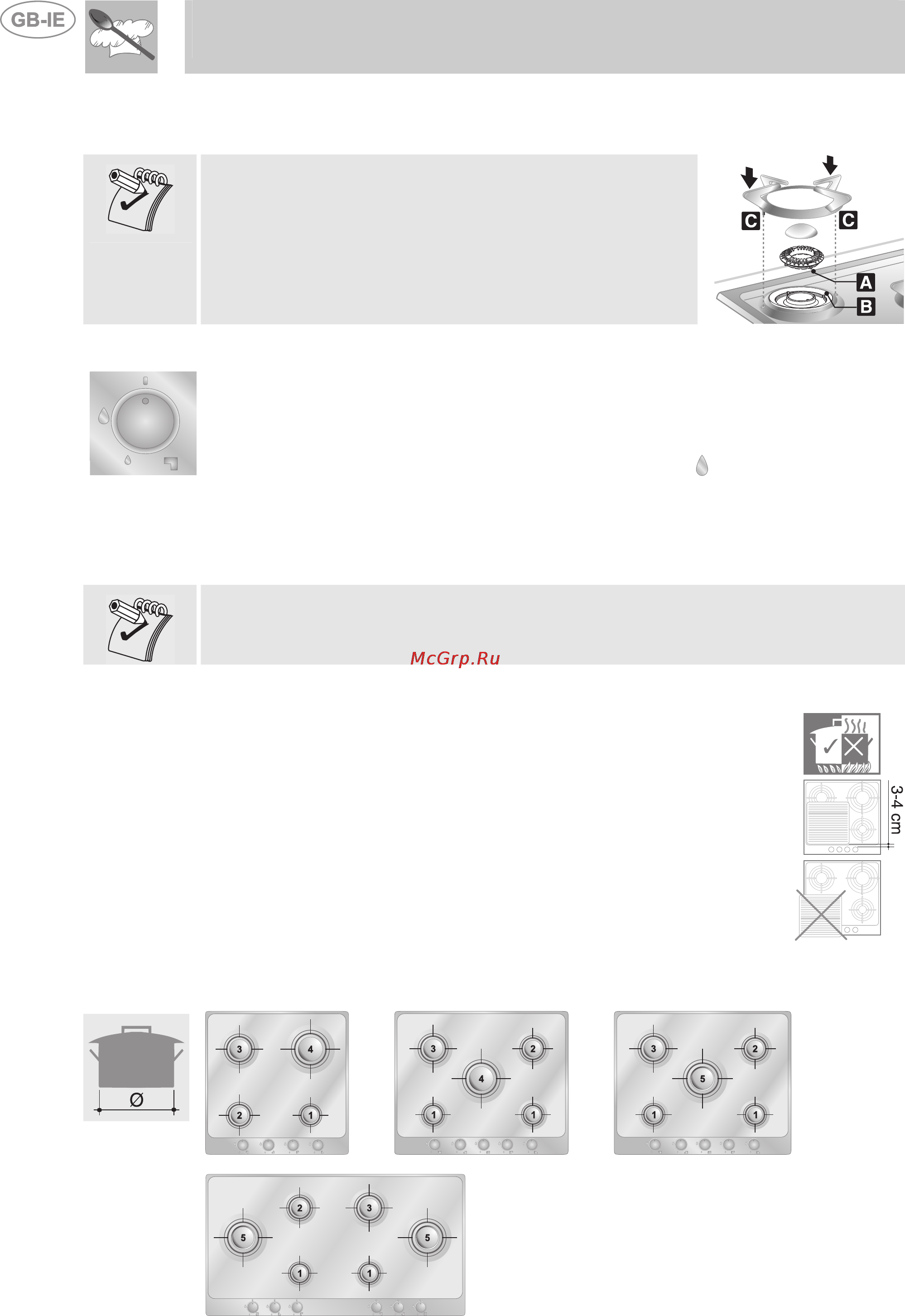 Smeg P106 [13/14] Burner lighting with safety device