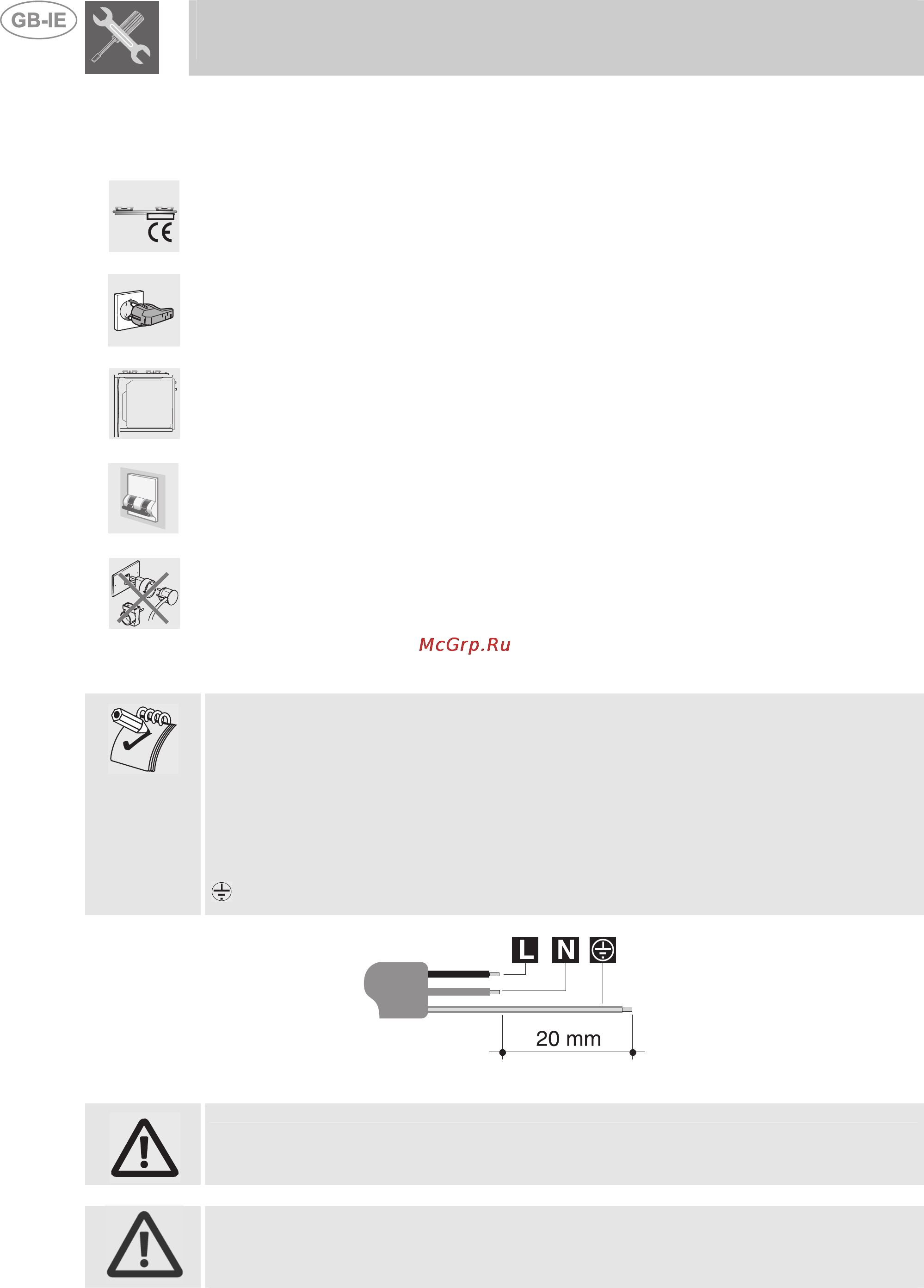 Smeg P75 [5/14] Instructions for the installer