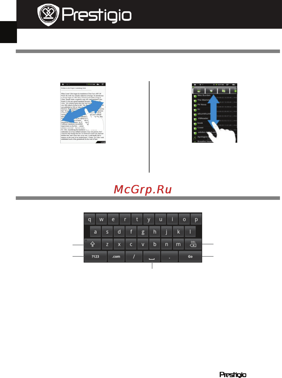 Prestigio MultiPad PMP3084B [29/115] Benutzung der tastatur
