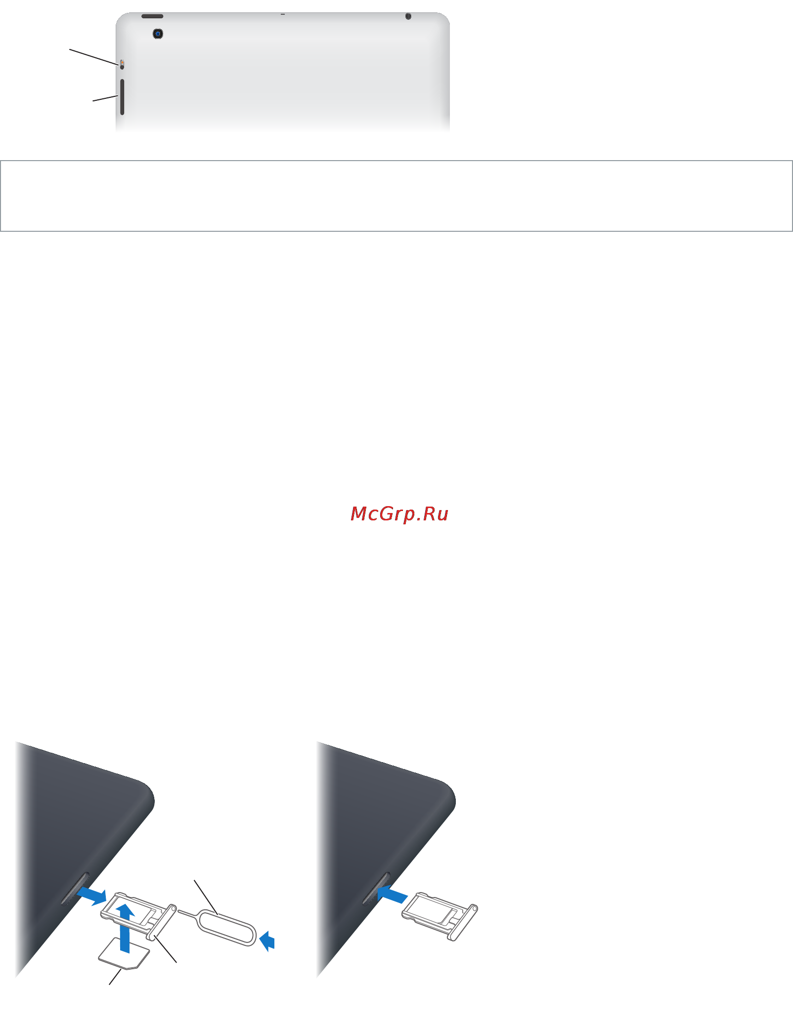 Apple iPad 4 16Gb Wi-Fi+Cellular White MD525 [11/154] Разъем для карты sim