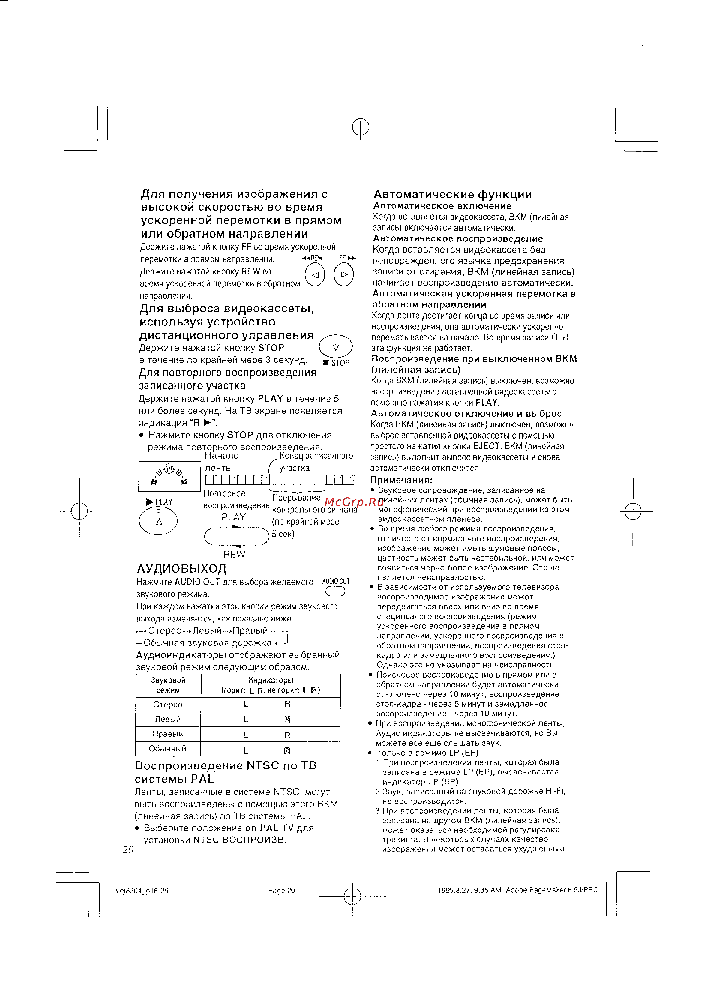 Panasonic NV-FJ8AM [6/15] Аудиовыход