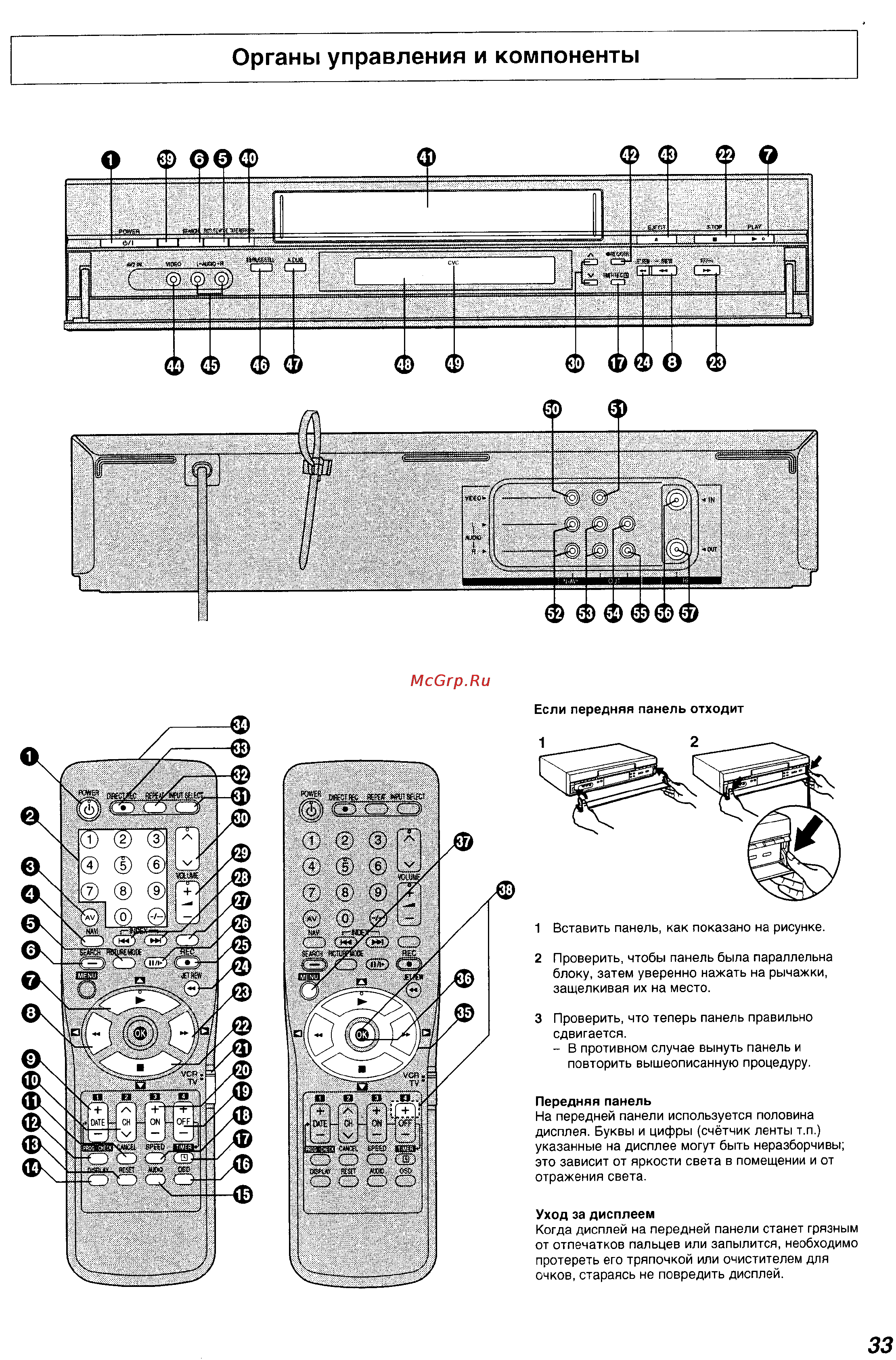 Panasonic NV-FJ730 Series [4/31] Органы управления и компоненты