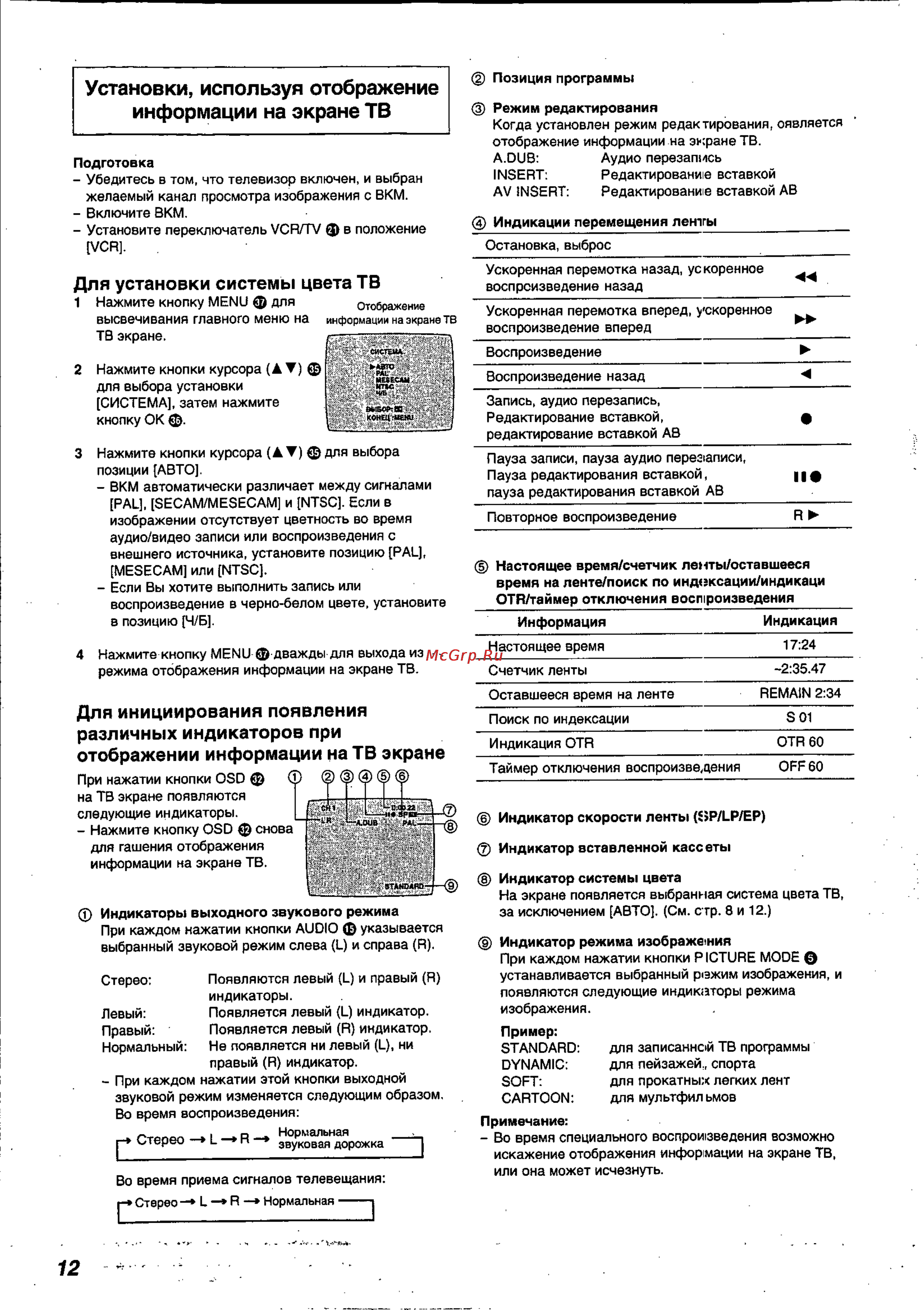 Panasonic NV-FJ720AU [12/30] Установки используя отображение