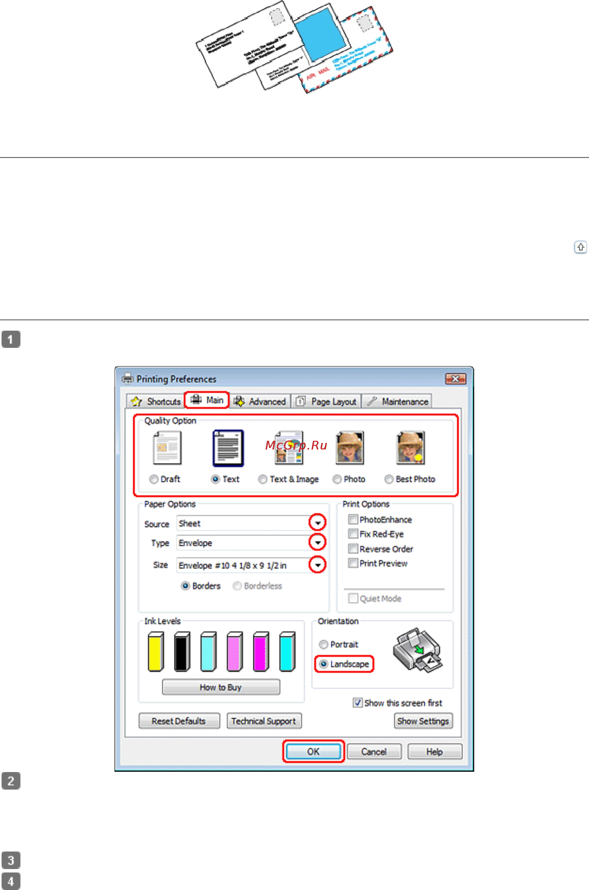 Epson Stylus P50 [23/85] Загрузка конвертов