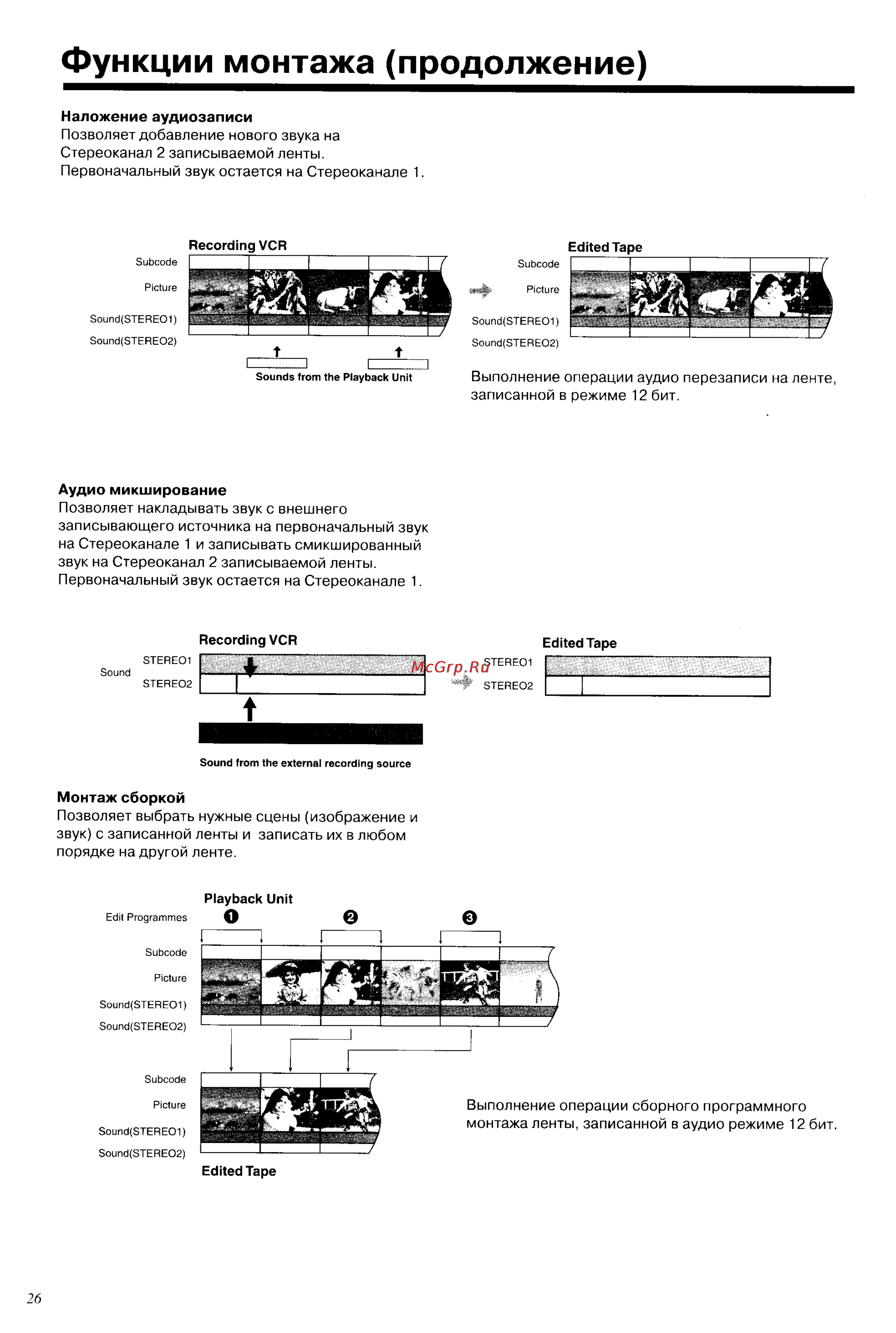 Panasonic NV-DV2000EC [26/67] Функции монтажа продолжение