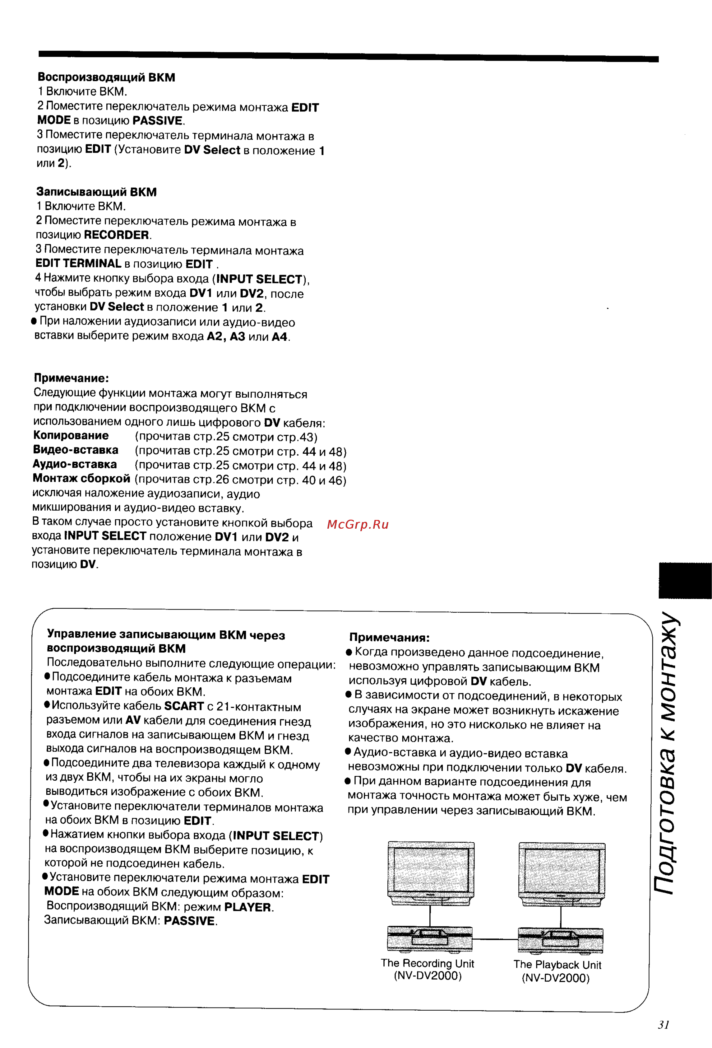 Panasonic NV-DV2000EC [31/67] Подготовка к монтажу