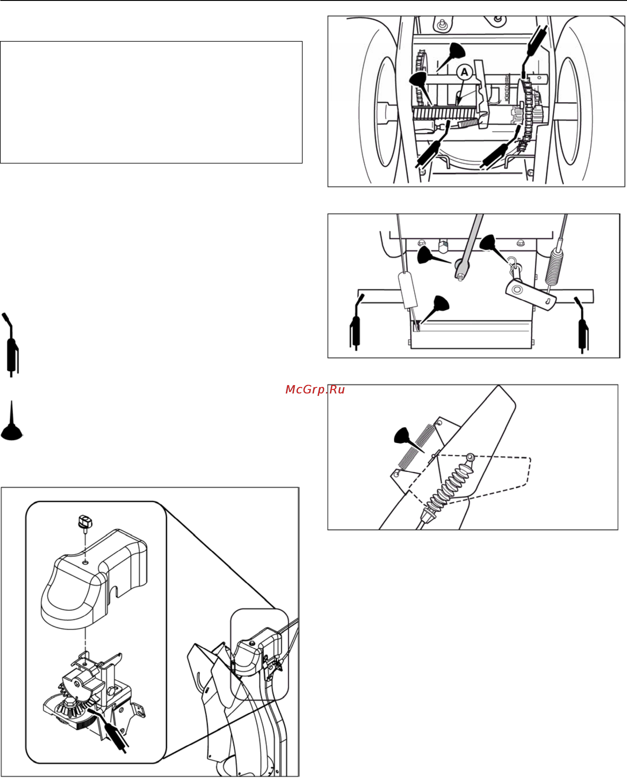 Snapper E95288E [18/30] Обслуживание смазка
